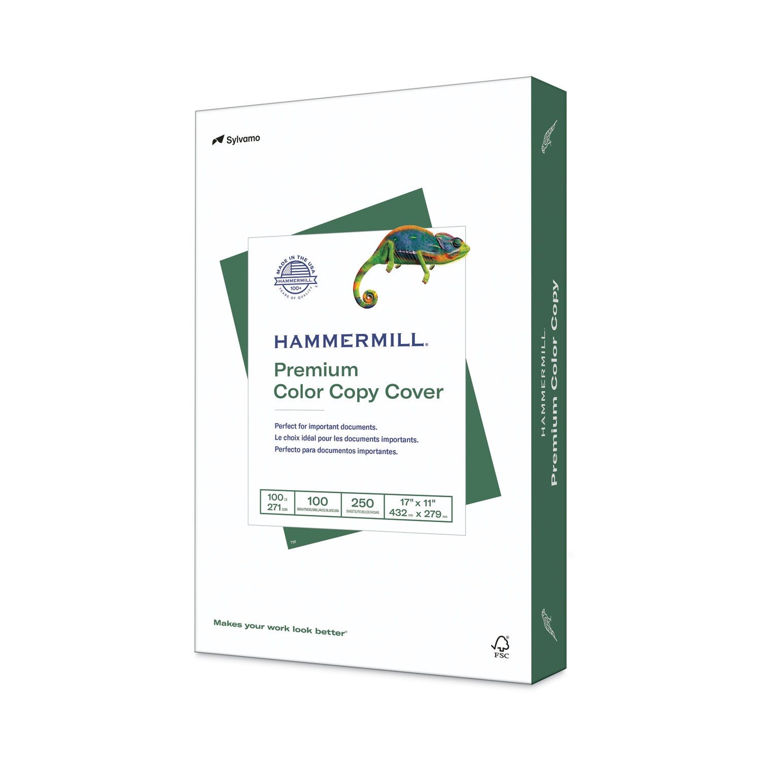 Hammermill® Premium Color Copy Cover, 11 X 17, Smooth Photo White, 250/pack
