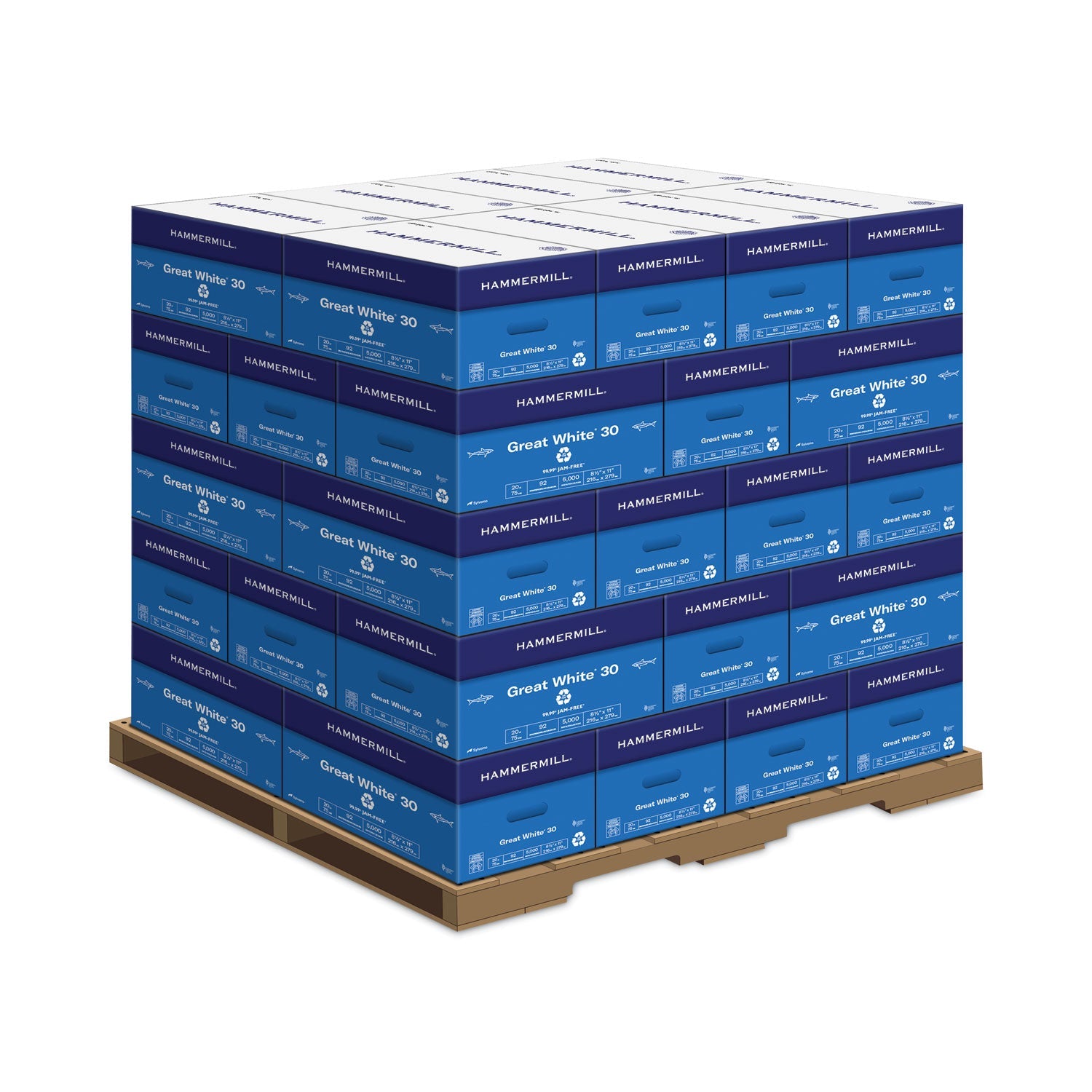 Great White 30 Recycled Paper | Pallet, 40 Ctn