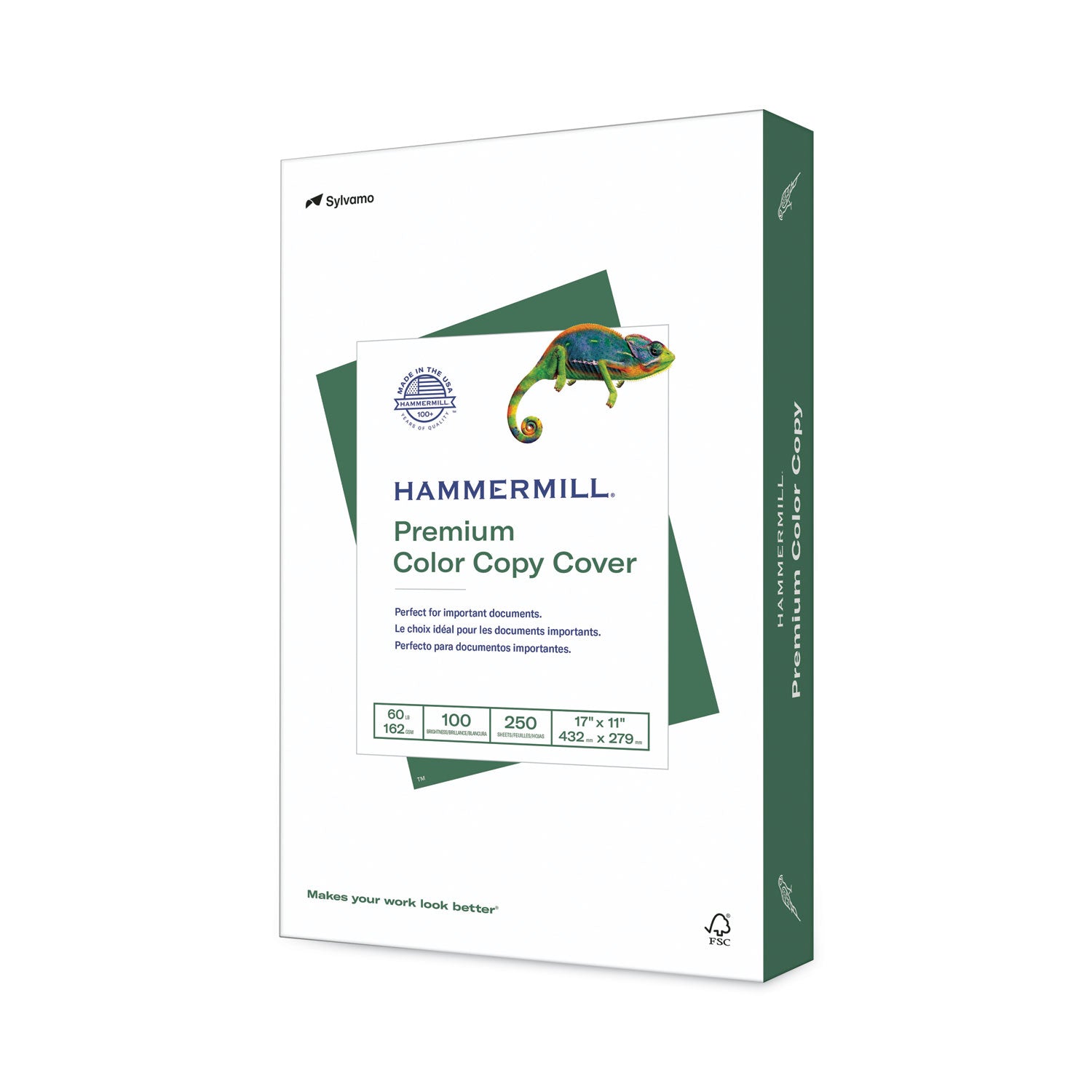 Hammermill® Premium Color Copy Cover, 100 Bright, 60 lb Cover Weight, 17 x 11, 250/Pack