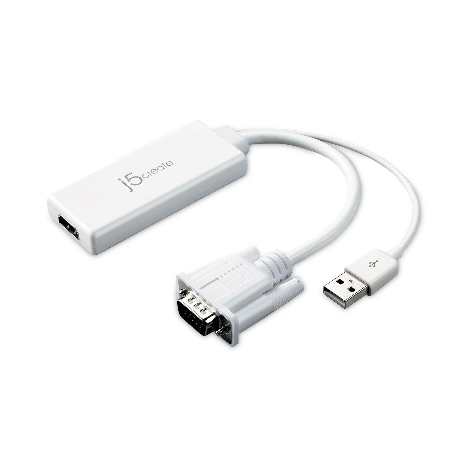 VGA to HDMI Video Audio Adapter | White
