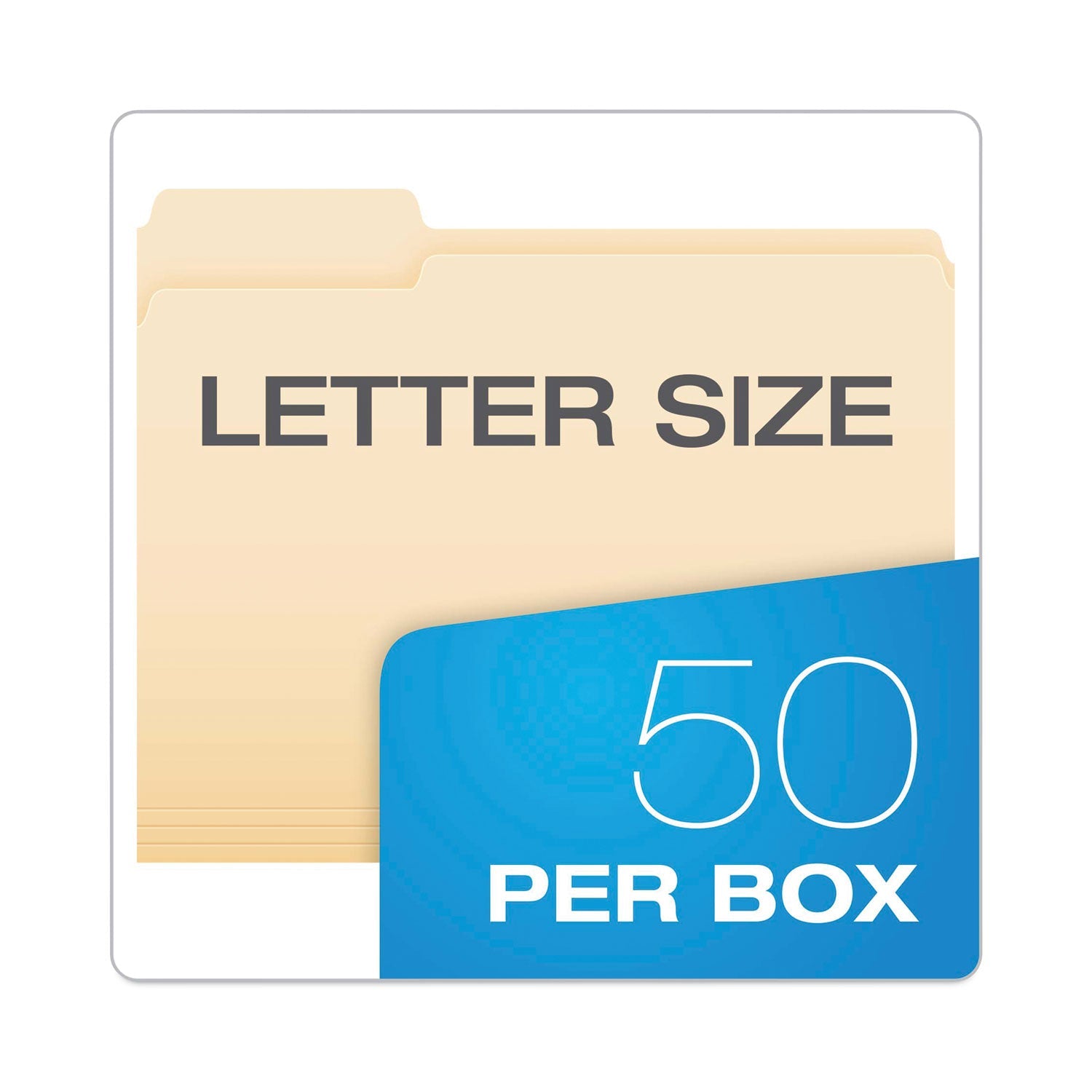 Pendaflex® Hanging File Folder Combo Kit, Letter Size, (25) 1/5-Cut Standard Green Hanging Folders, (50) 1/3-Cut Manila File Folders