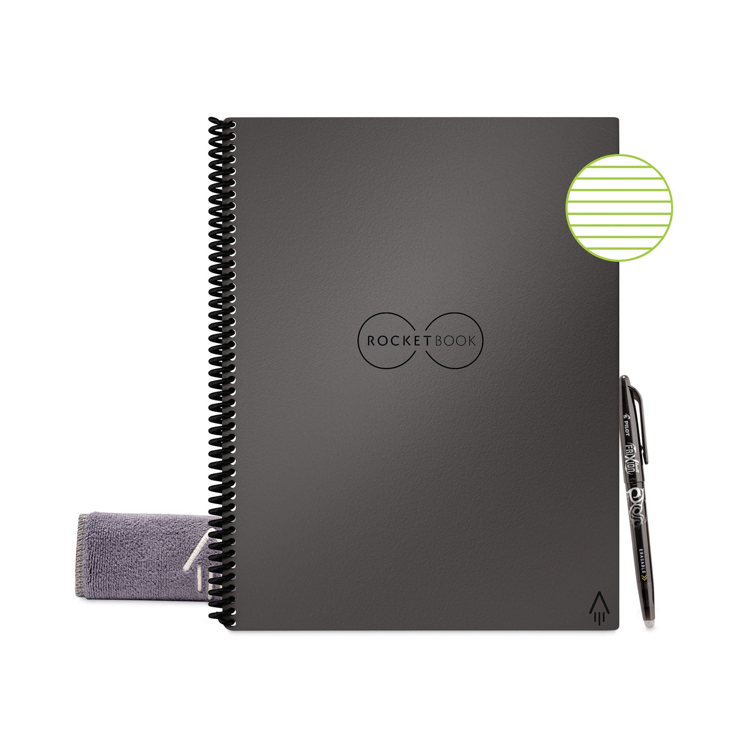 Core Smart Notebook | College Ruled, Gray Cover
