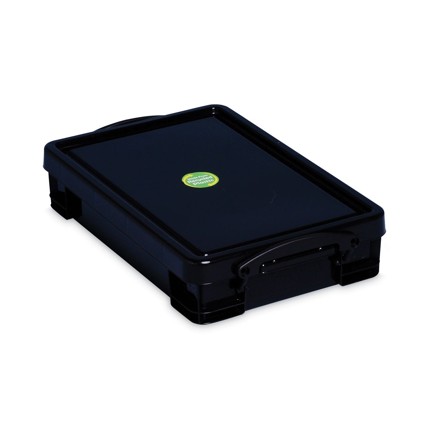 Latch Lid Storage Tote | 4.23 Qt | Solid Black