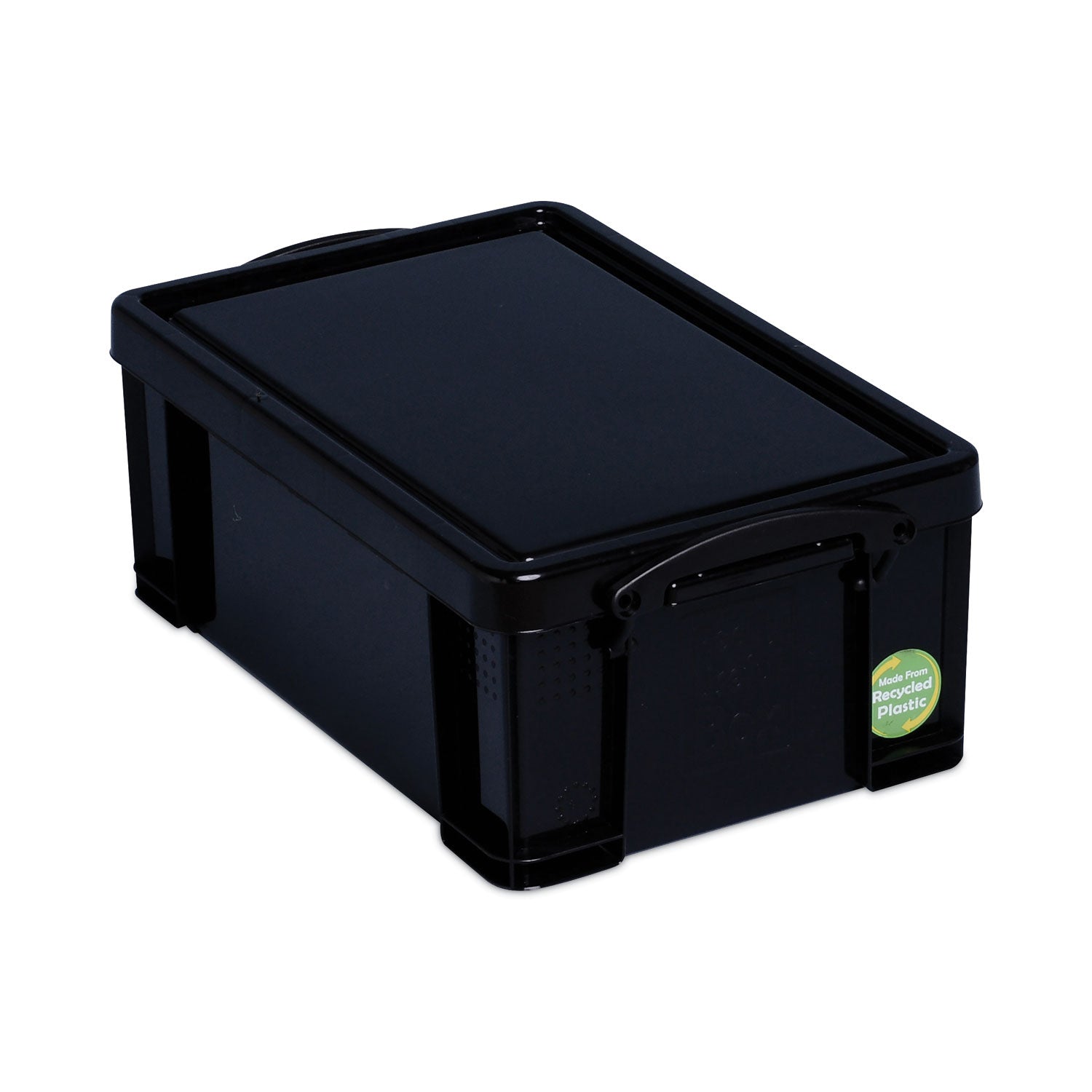 Latch Lid Storage Tote | 9.51 Qt | Solid Black