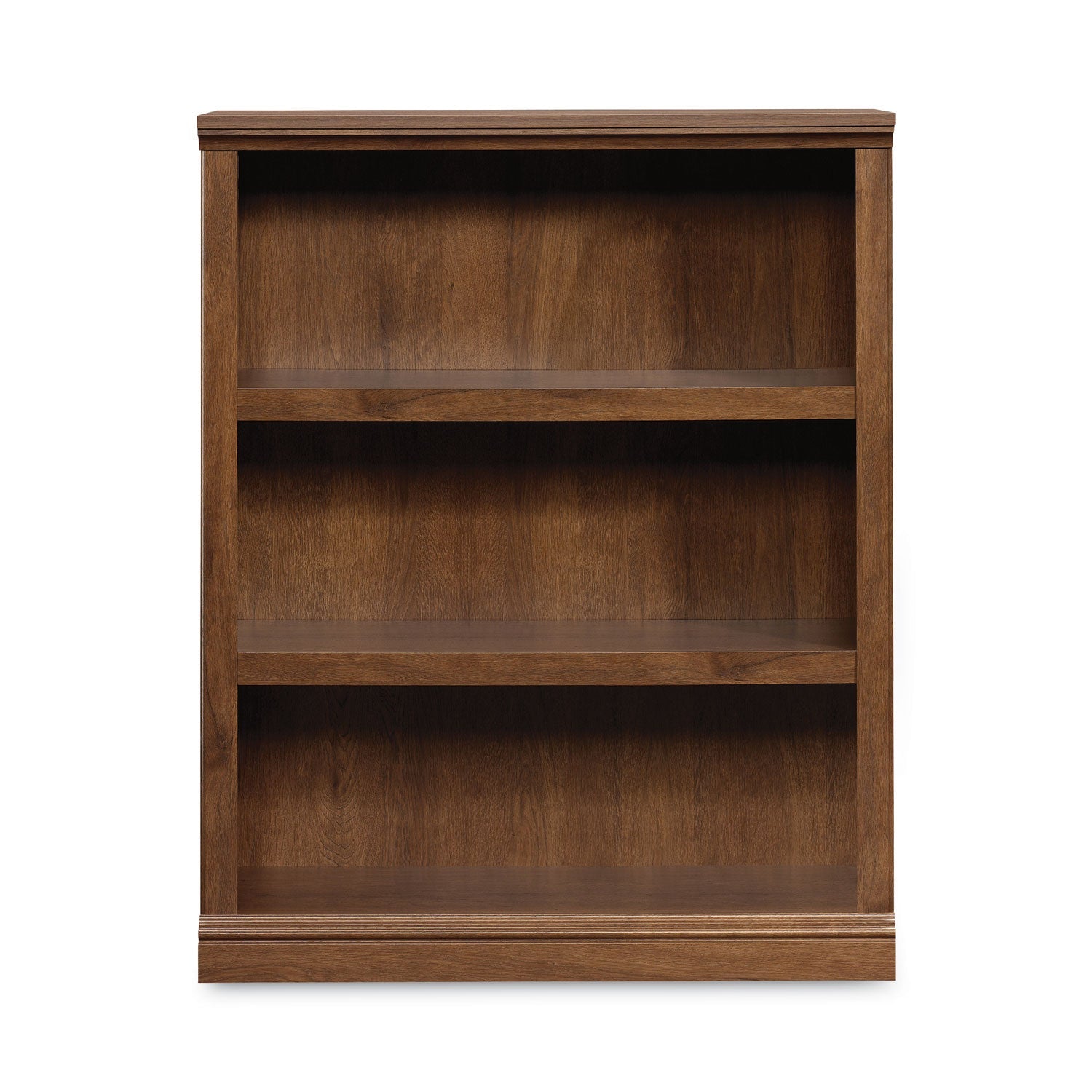 Sauder® Select Collection Bookcase, Three-Shelf, 35.27w x 13.3d x 43.78h, Oiled Brown