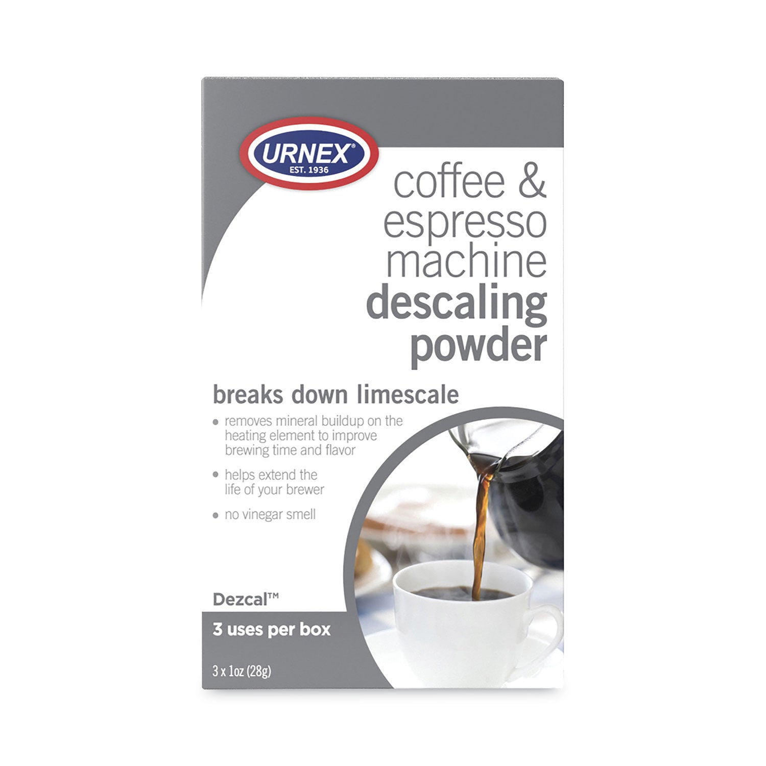 Urnex® Coffee and Espresso Machine Descaling Powder, 1 oz Packets, 3/Box - Bloom Skins