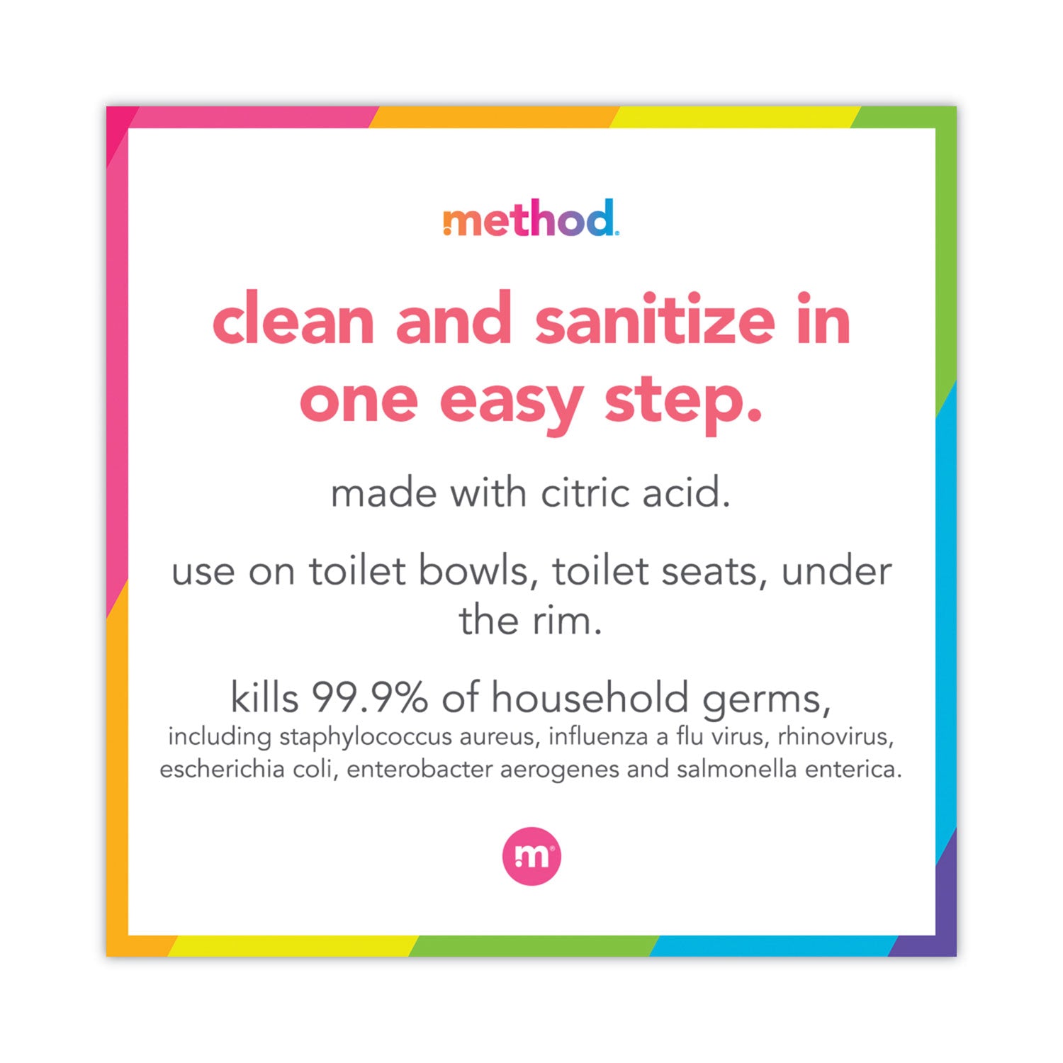 Method® Antibacterial Toilet Cleaner, Spearmint, 24 Oz Bottle