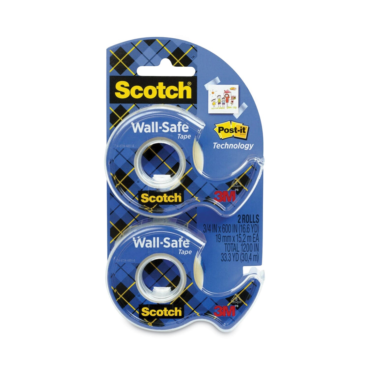 Scotch Wall-Safe Tape with Dispenser | 2-Pack