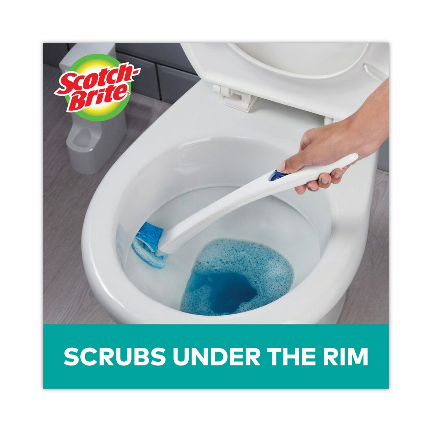 Scotch-Brite® Disposable Toilet Scrubber Refill, Blue/white, 10/pack