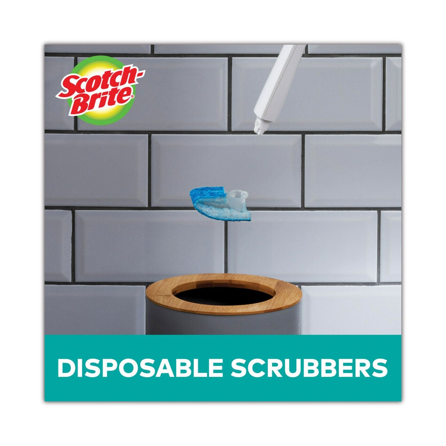 Scotch-Brite® Disposable Toilet Scrubber Refill, Blue/white, 10/pack