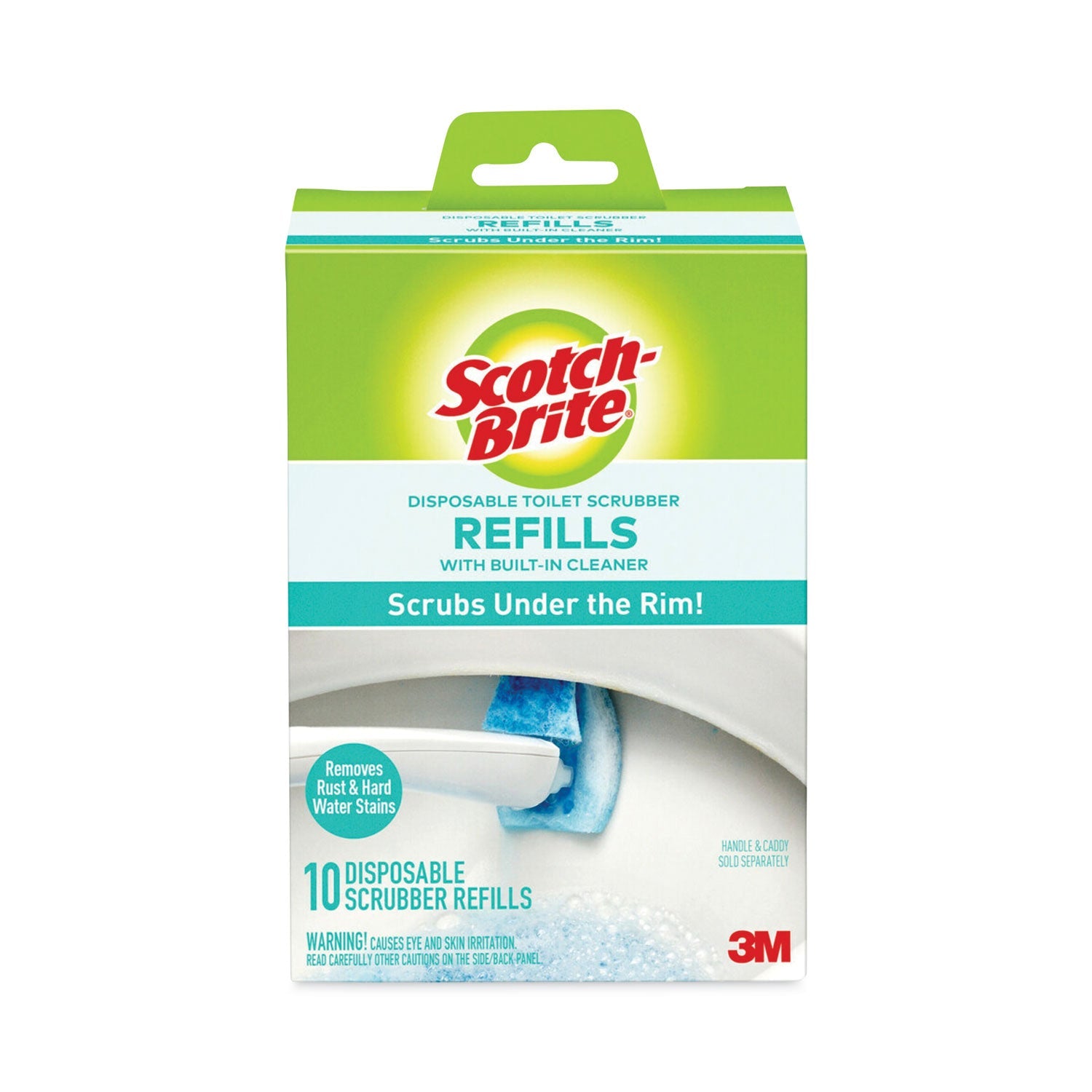 Scotch-Brite® Disposable Toilet Scrubber Refill, Blue/white, 10/pack