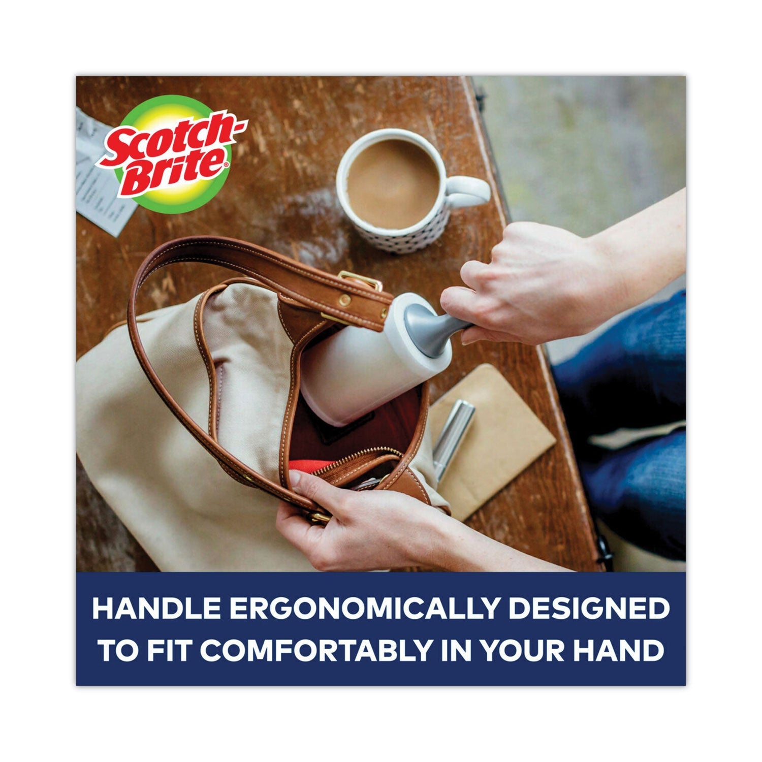 Scotch-Brite™ 50% Stickier Lint Roller, 48 Sheets/Roll