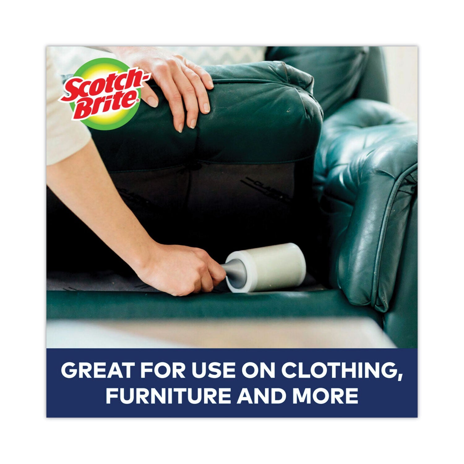 Scotch-Brite™ 50% Stickier Lint Roller, 48 Sheets/Roll