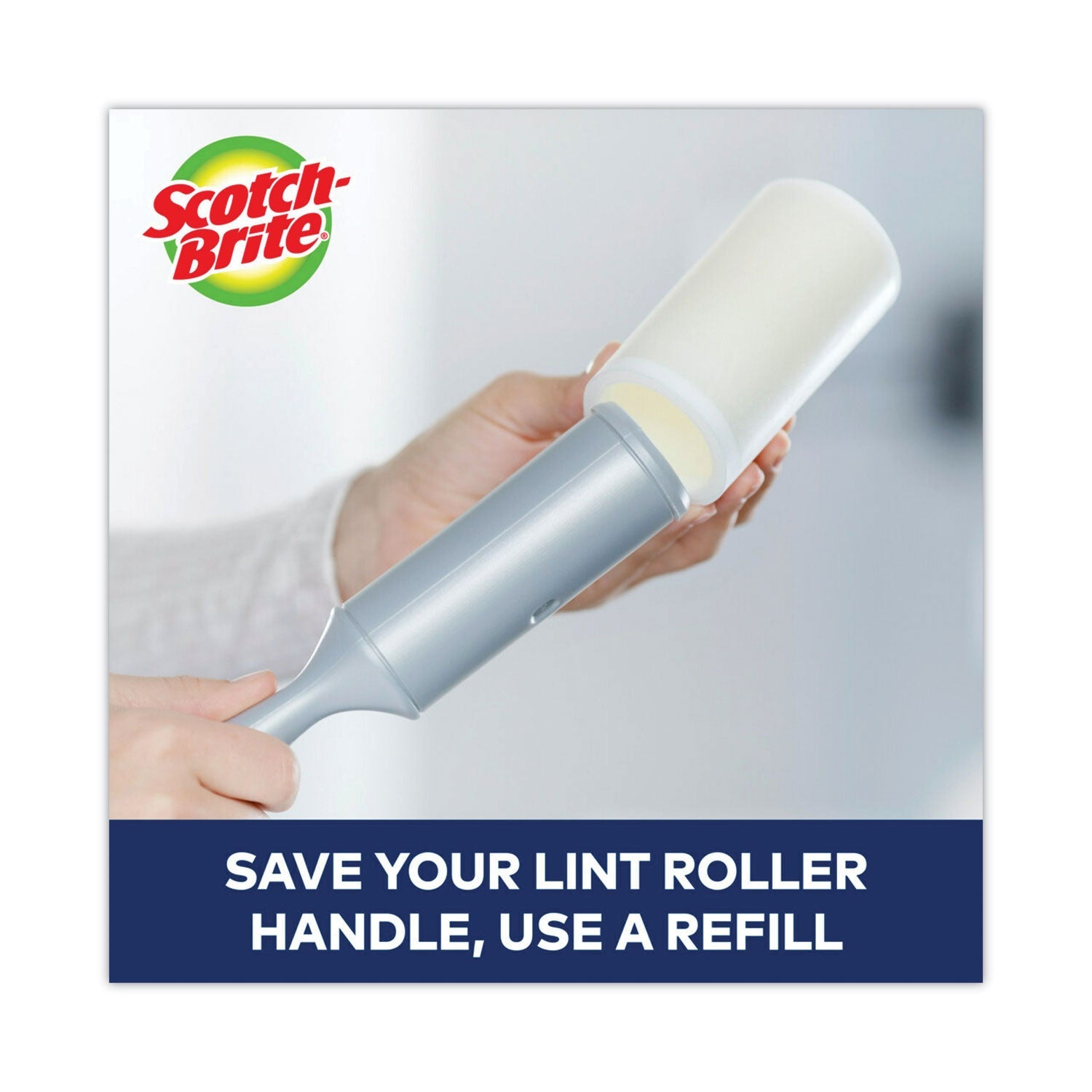 Scotch-Brite™ 50% Stickier Lint Roller, 48 Sheets/Roll