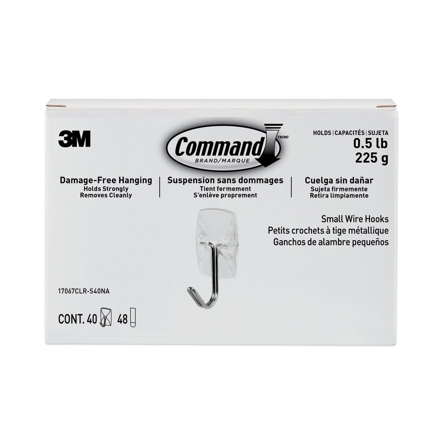 Command Small Clear Hooks | 40-Pack