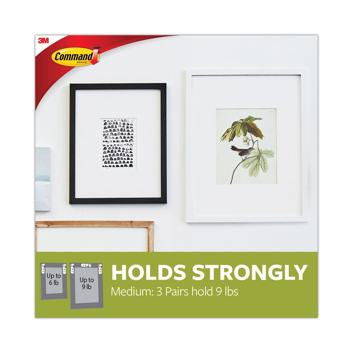 Command™ Picture Hanging Strips, Value Pack, Medium, Removable, Holds Up To 12 Lbs, 0.75 X 2.75, White, 132 Pairs/pack