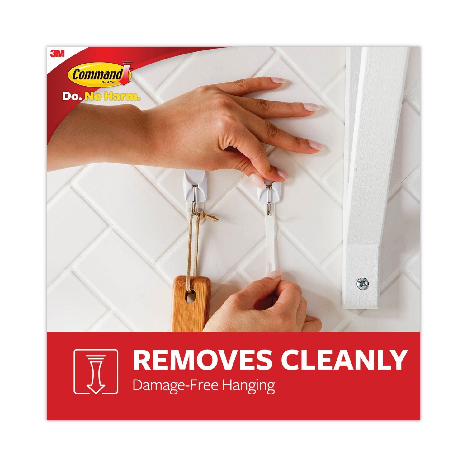 Command™ General Purpose Hooks, Variety Pack, Assorted Sizes, Plastic, White, 0.5, 1, 3, 5, 16 lb Capacities, 54 Pieces/Pack