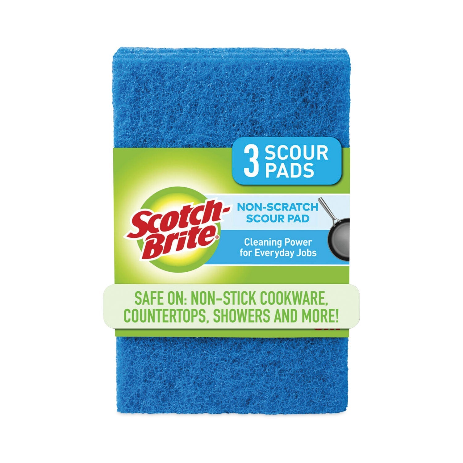 Scotch-Brite® Non-Scratch Scour Pads, Size 3 X 6, Blue, 10/carton