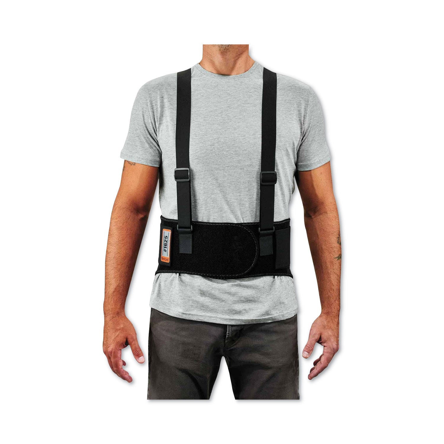 ergodyne® ProFlex 1625 Elastic Back Support Brace, Medium, 30" to 34" Waist, Black