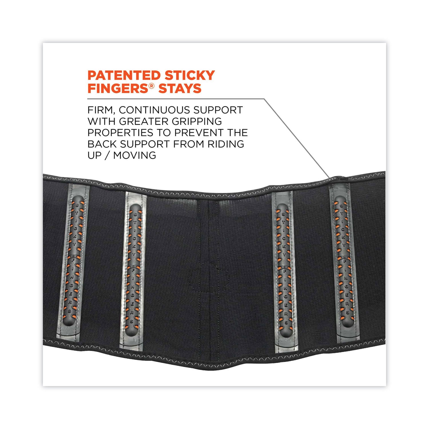 ergodyne® ProFlex 1100SF Standard Spandex Back Support Brace, 3X-Large, 46" to 52" Waist, Black