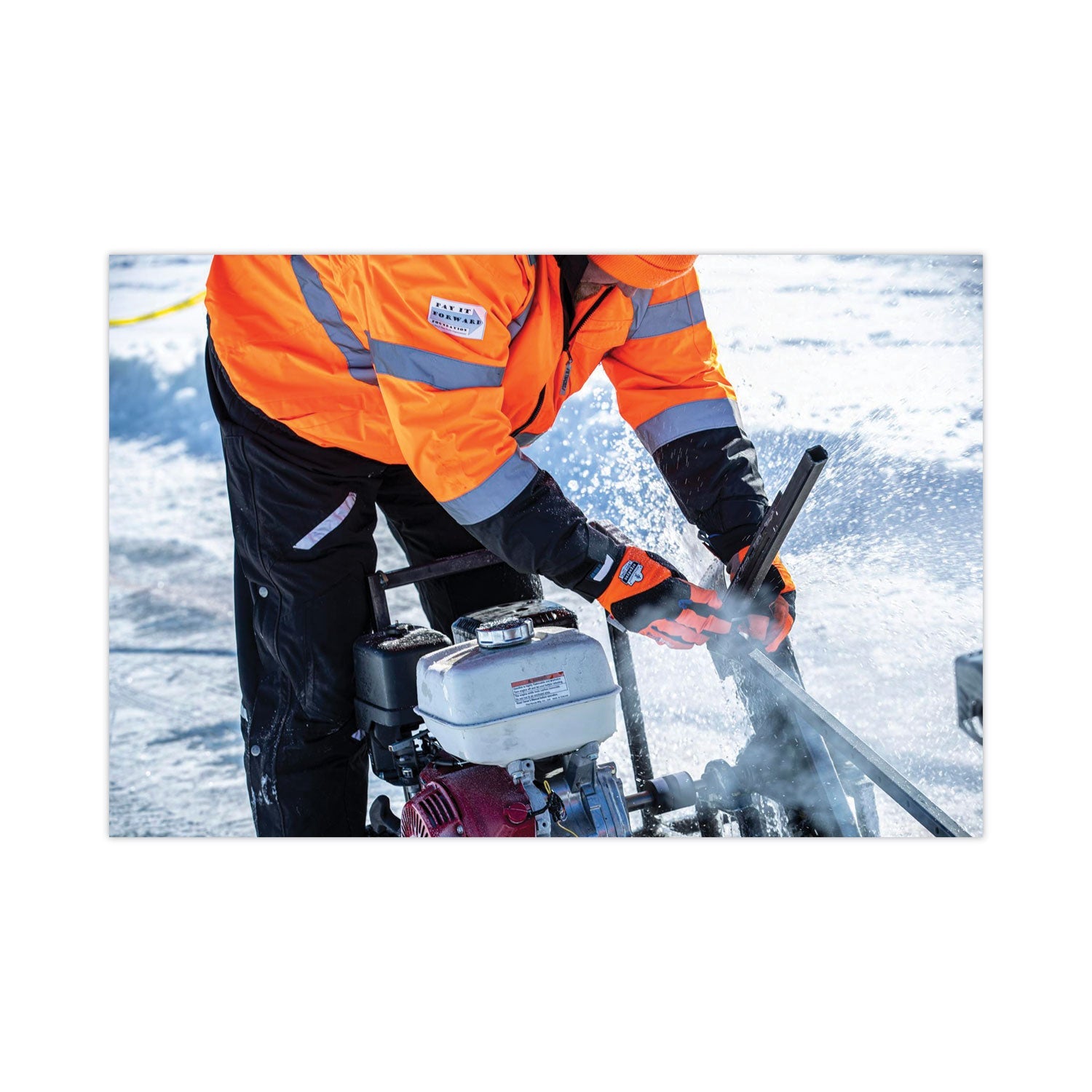 ergodyne® ProFlex 818WP Thermal WP Gloves with Tena-Grip, Orange, Large, Pair - Bloom Skins