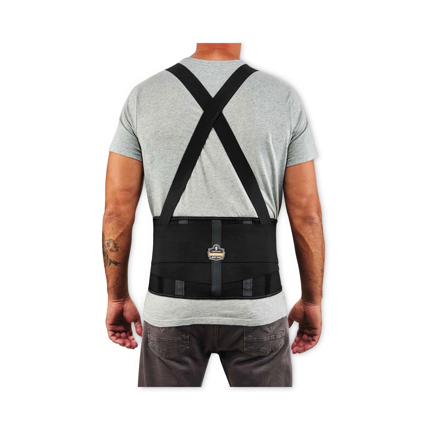 ergodyne® ProFlex 1100SF Standard Spandex Back Support Brace, 3X-Large, 46" to 52" Waist, Black - Bloom Skins