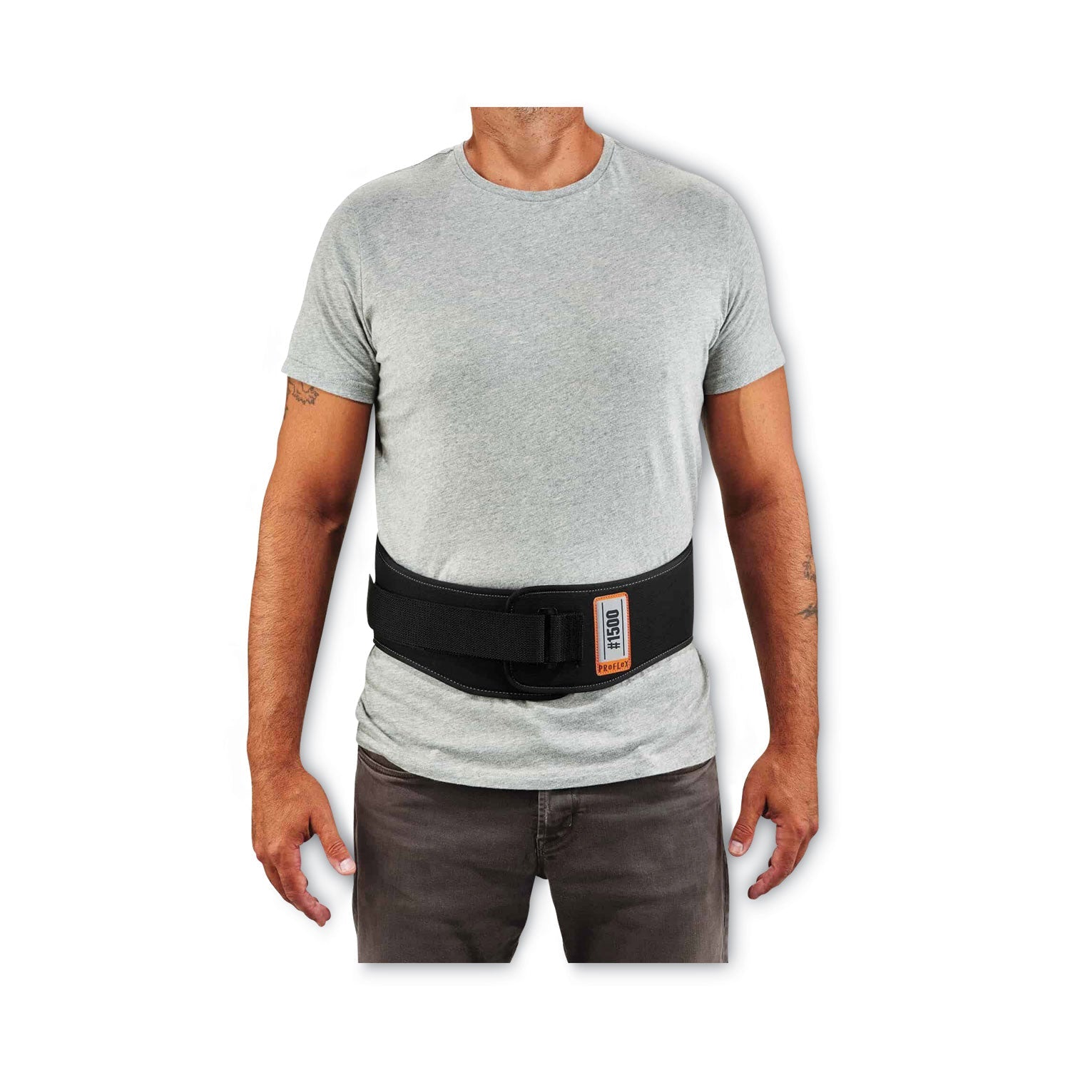 ergodyne® ProFlex 1500 Weight Lifters Style Back Support Belt, X-Large, 38" to 42" Waist, Black - Bloom Skins