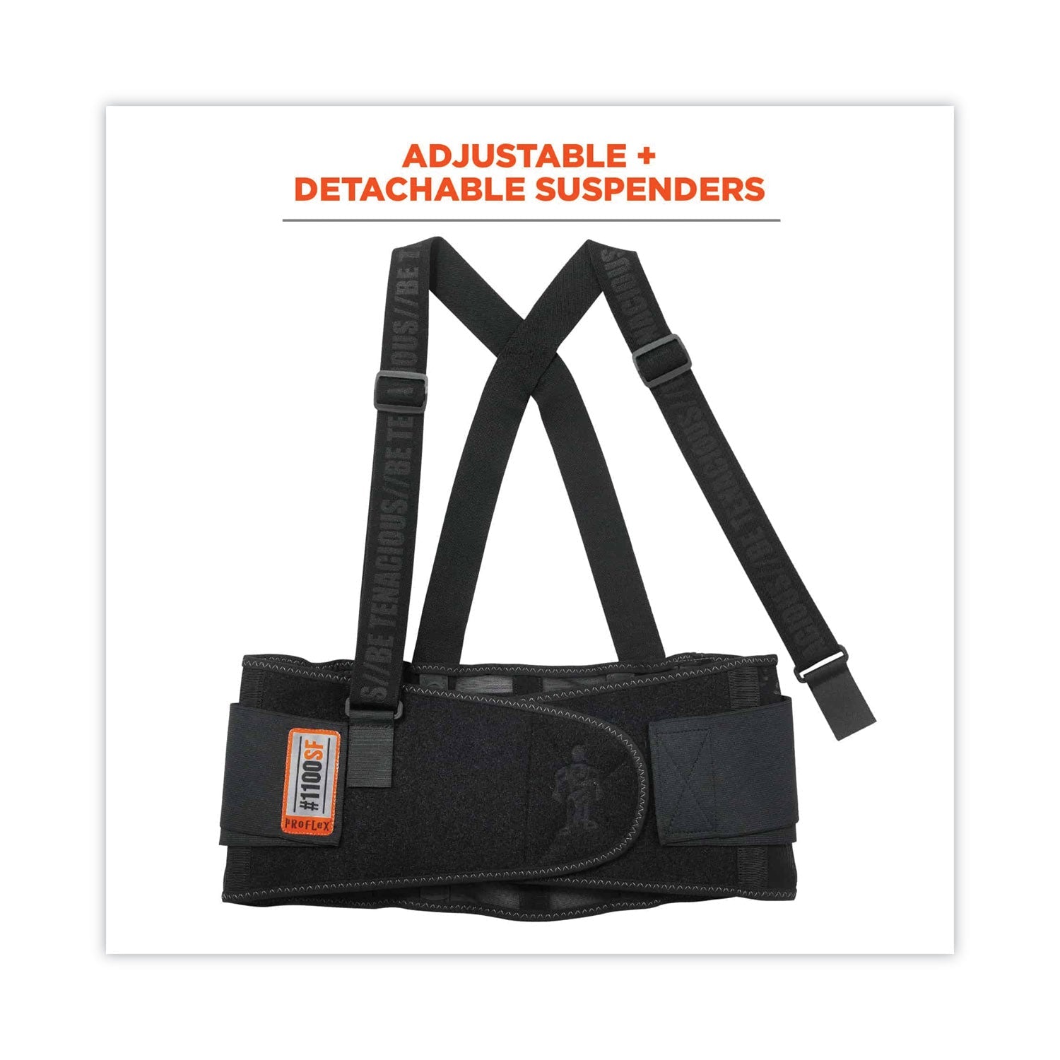 ergodyne® ProFlex 1100SF Standard Spandex Back Support Brace, Small, 25" to 30" Waist, Black