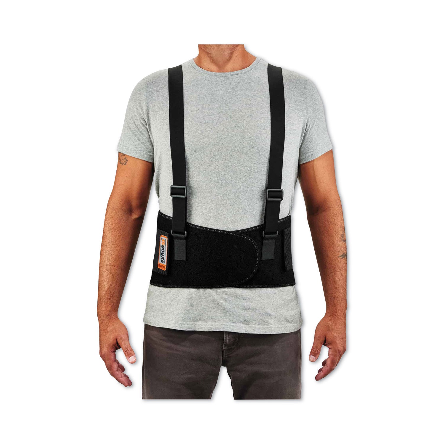 ergodyne® ProFlex 2000SF High-Performance Spandex Back Support Brace, 4X-Large, 52" to 58" Waist, Black