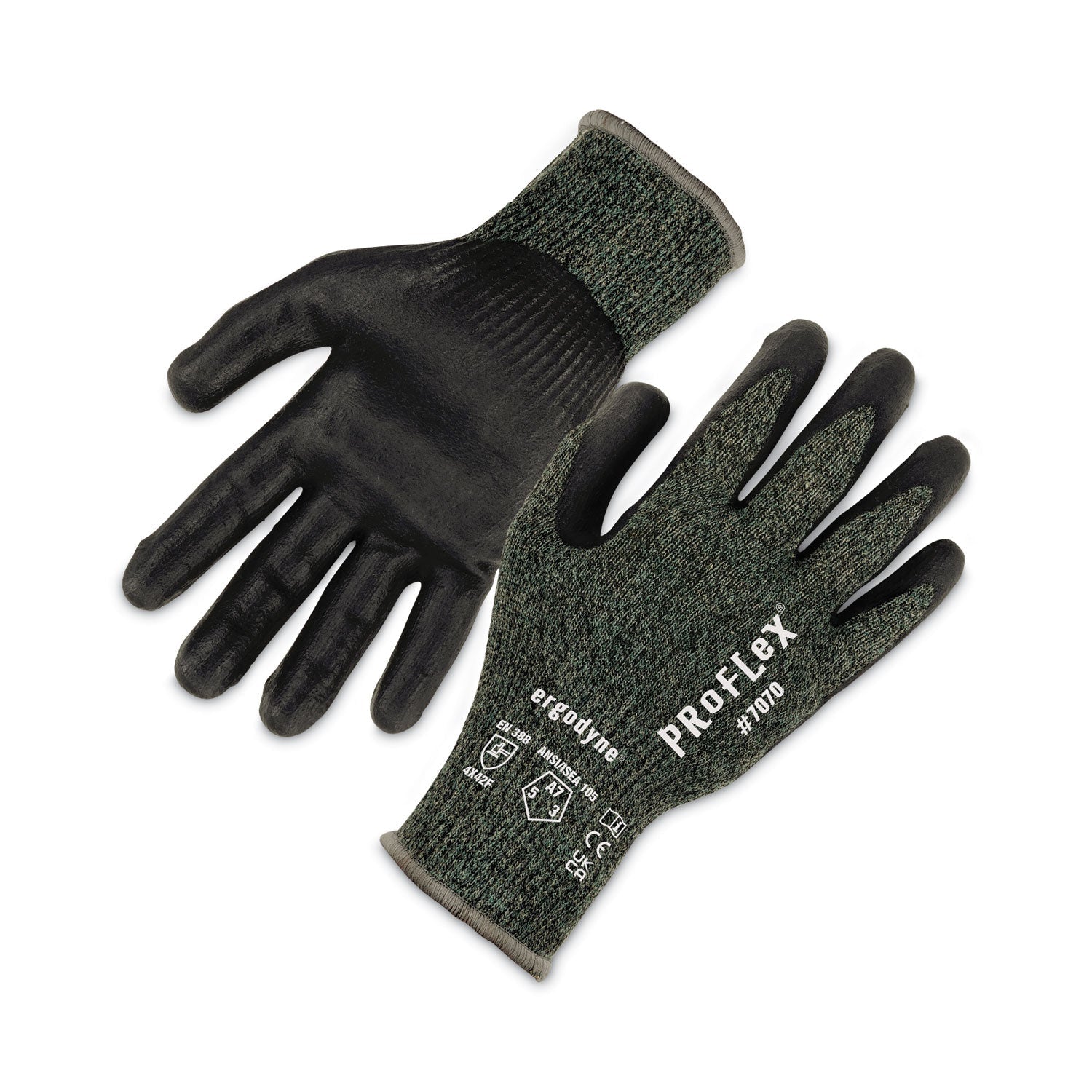 A7 Nitrile CR Gloves | ProFlex 7070 Green L 12-Pack