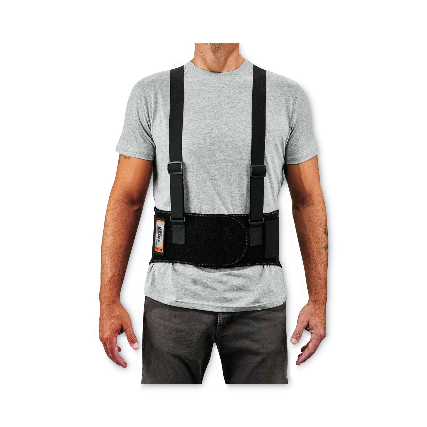 ergodyne® ProFlex 1625 Elastic Back Support Brace, Large, 34" to 38" Waist, Black