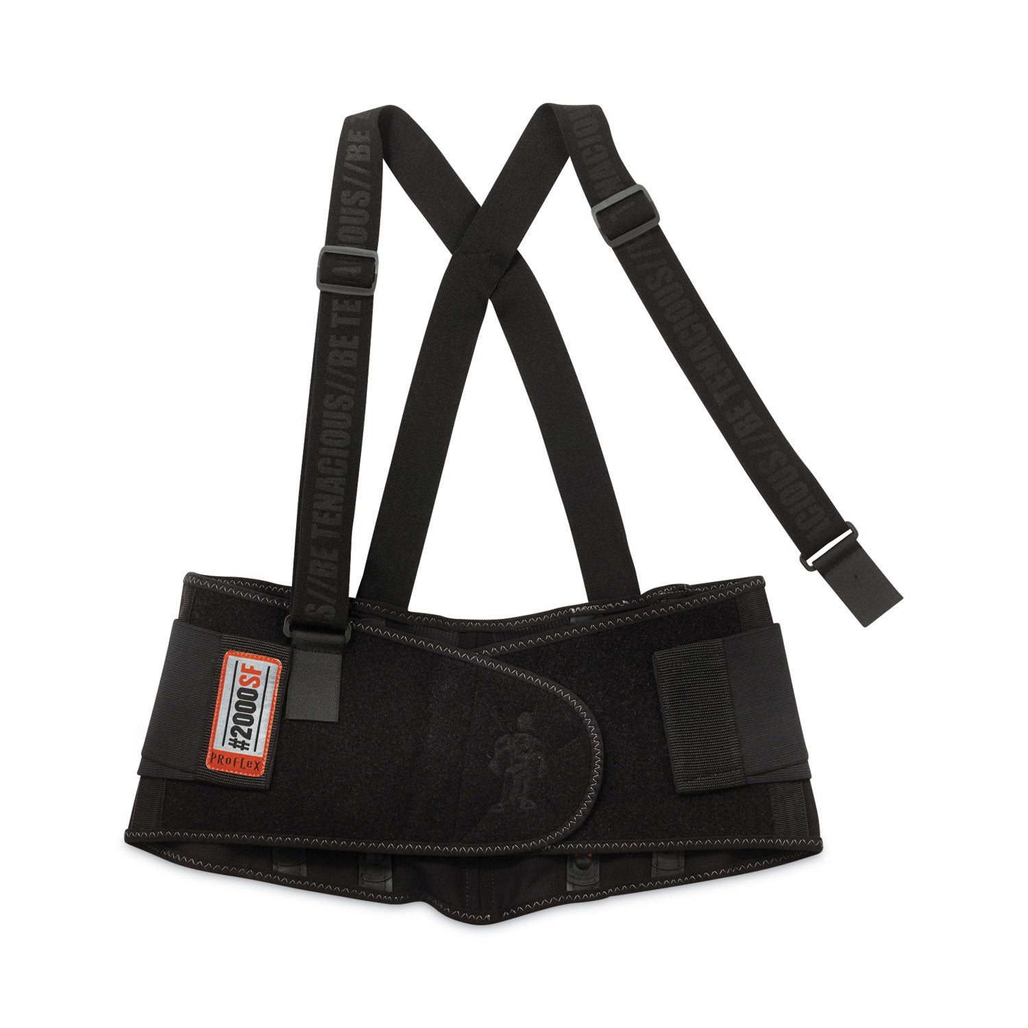 ergodyne® ProFlex 2000SF High-Performance Spandex Back Support Brace, 4X-Large, 52" to 58" Waist, Black