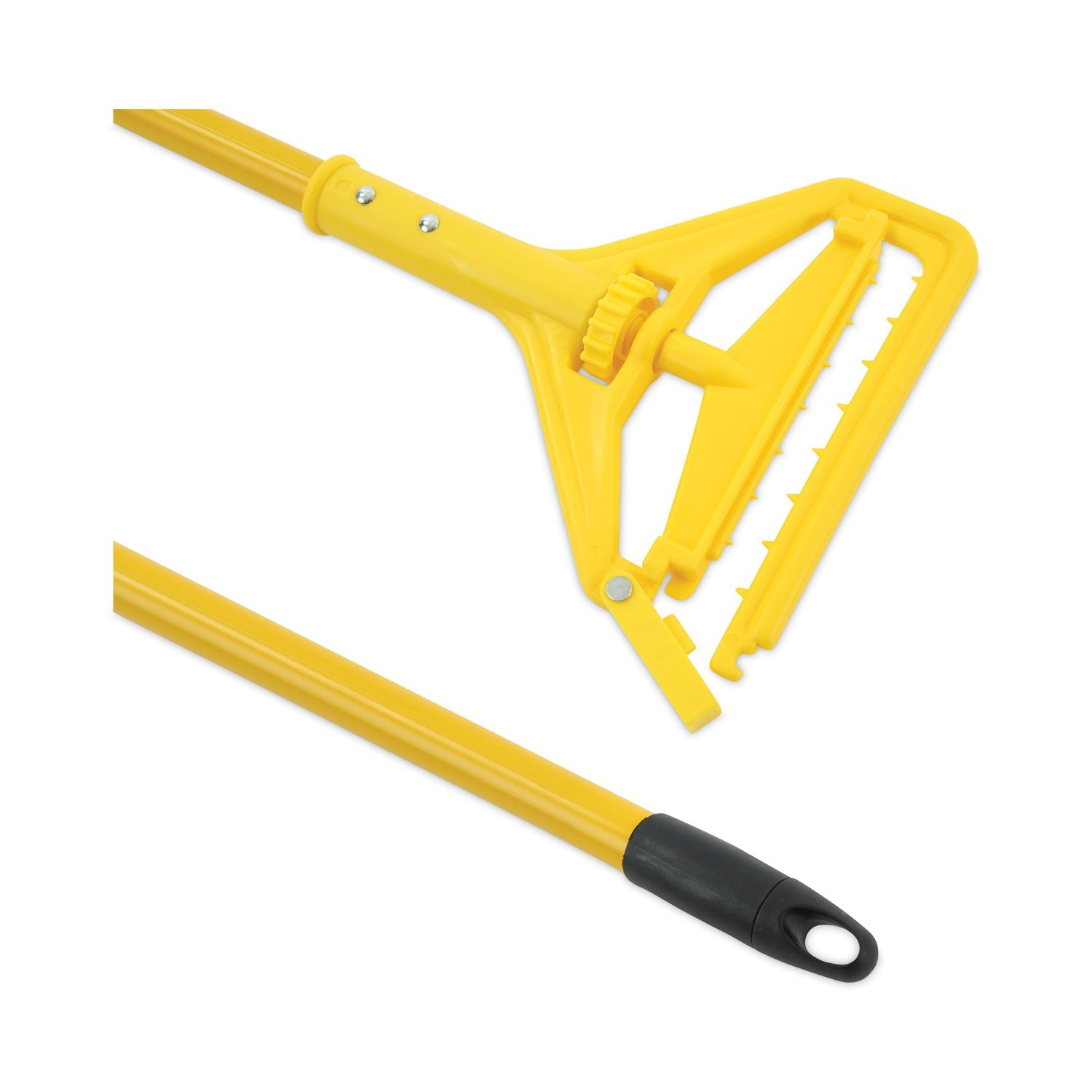 Boardwalk® Looped End Mop Kit, Medium Blue Cotton/rayon/synthetic Head, 60" Yellow Metal/polypropylene Handle