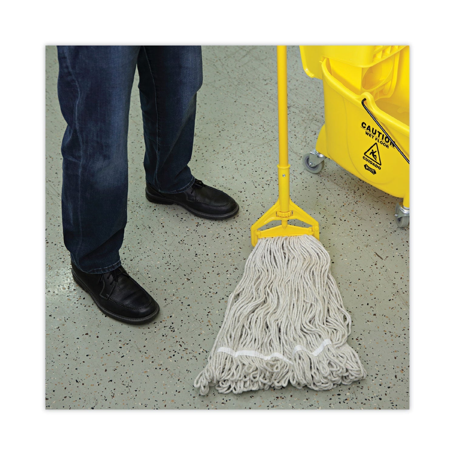 Boardwalk® Pro Loop Web/tailband Wet Mop Head, Cotton, 24oz, White