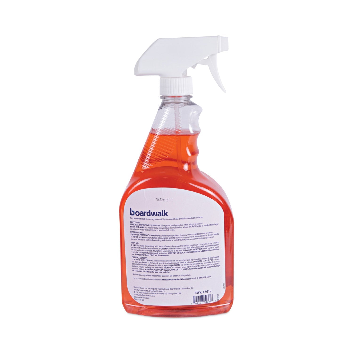 Boardwalk® Natural Grease and Grime Cleaner, Unscented, 32 oz Spray Bottle