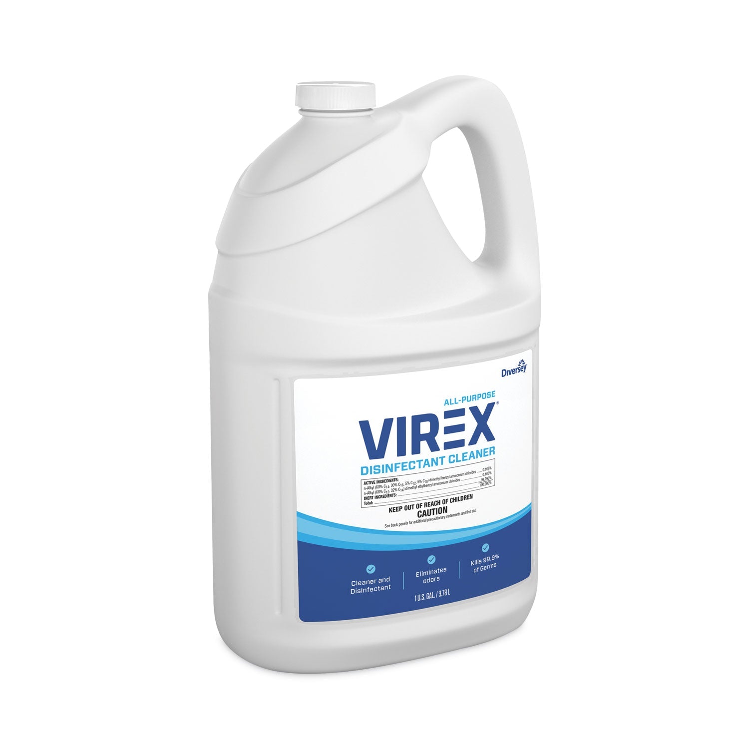 Diversey™ Virex All-Purpose Disinfectant Cleaner, Lemon Scent, 1 Gal Container, 2/carton - Bloom Skins