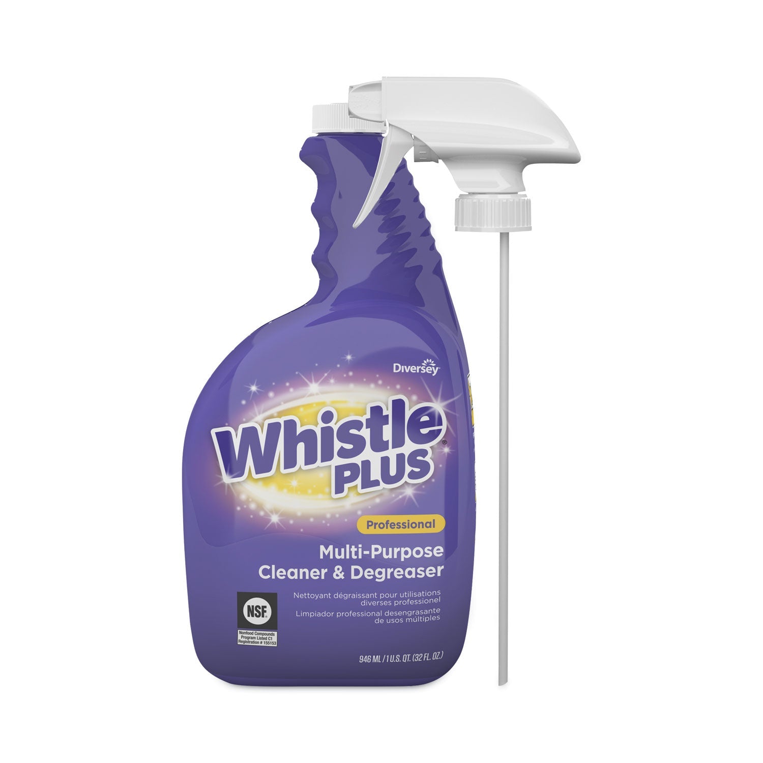 Diversey™ Whistle Plus Professional Multi-Purpose Cleaner/degreaser, Citrus, 32 Oz Spray Bottle, 4/carton