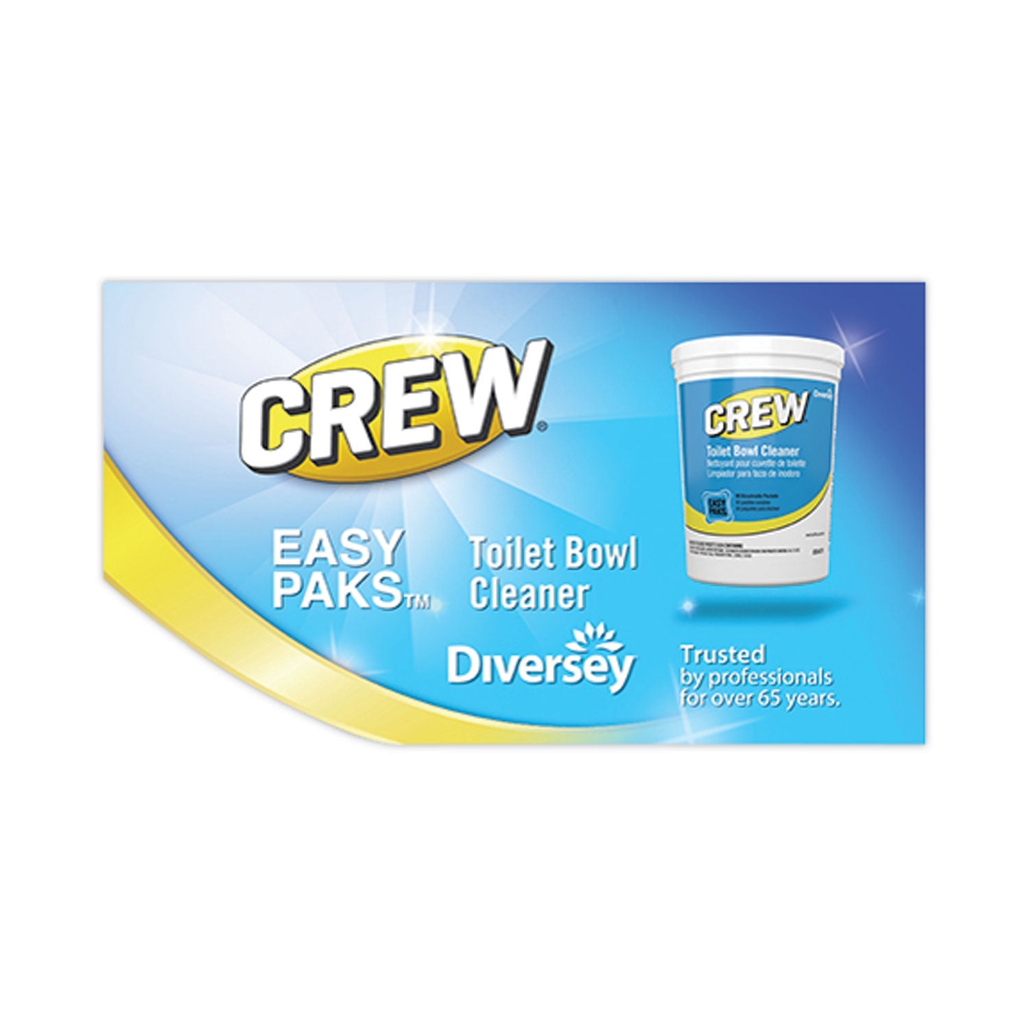 Diversey™ Crew Easy Paks Toilet Bowl Cleaner, Fresh Floral Scent, 0.5 Oz Packet, 90 Packets/tub, 2 Tubs/carton