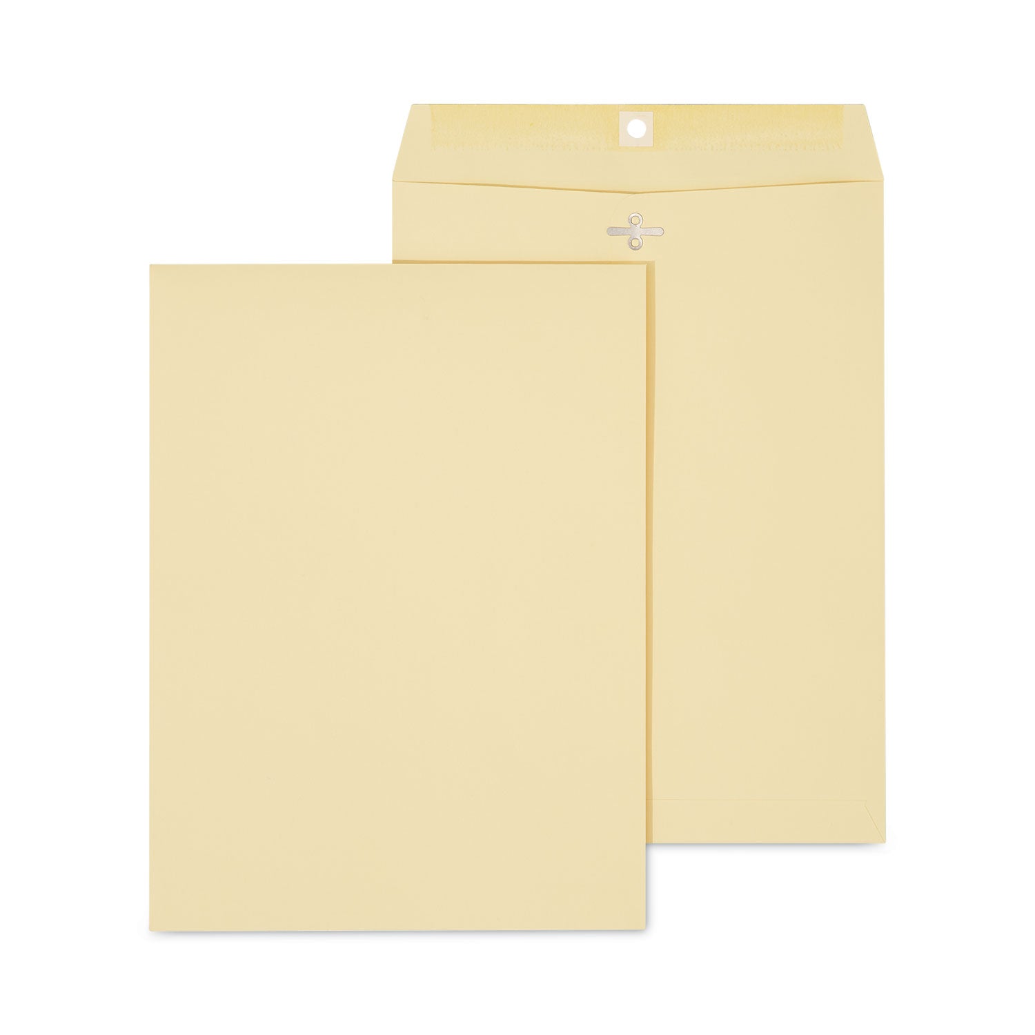Universal® Kraft Clasp Envelope, #10 1/2, Square Flap, Clasp/gummed Closure, 9 X 12, Brown Kraft, 100/box