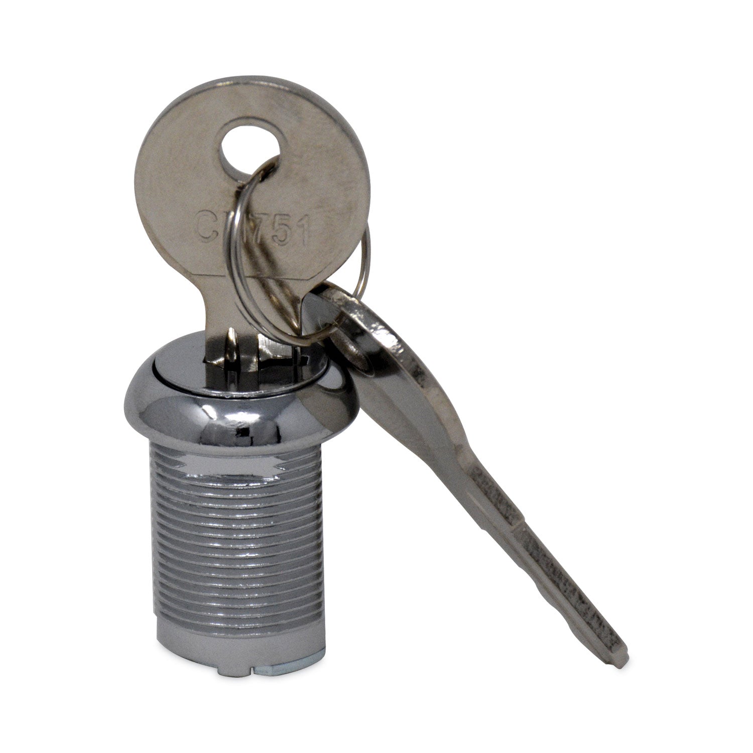 Rubbermaid® Commercial Replacement Lock And Keys For Cleaning Carts, Silver