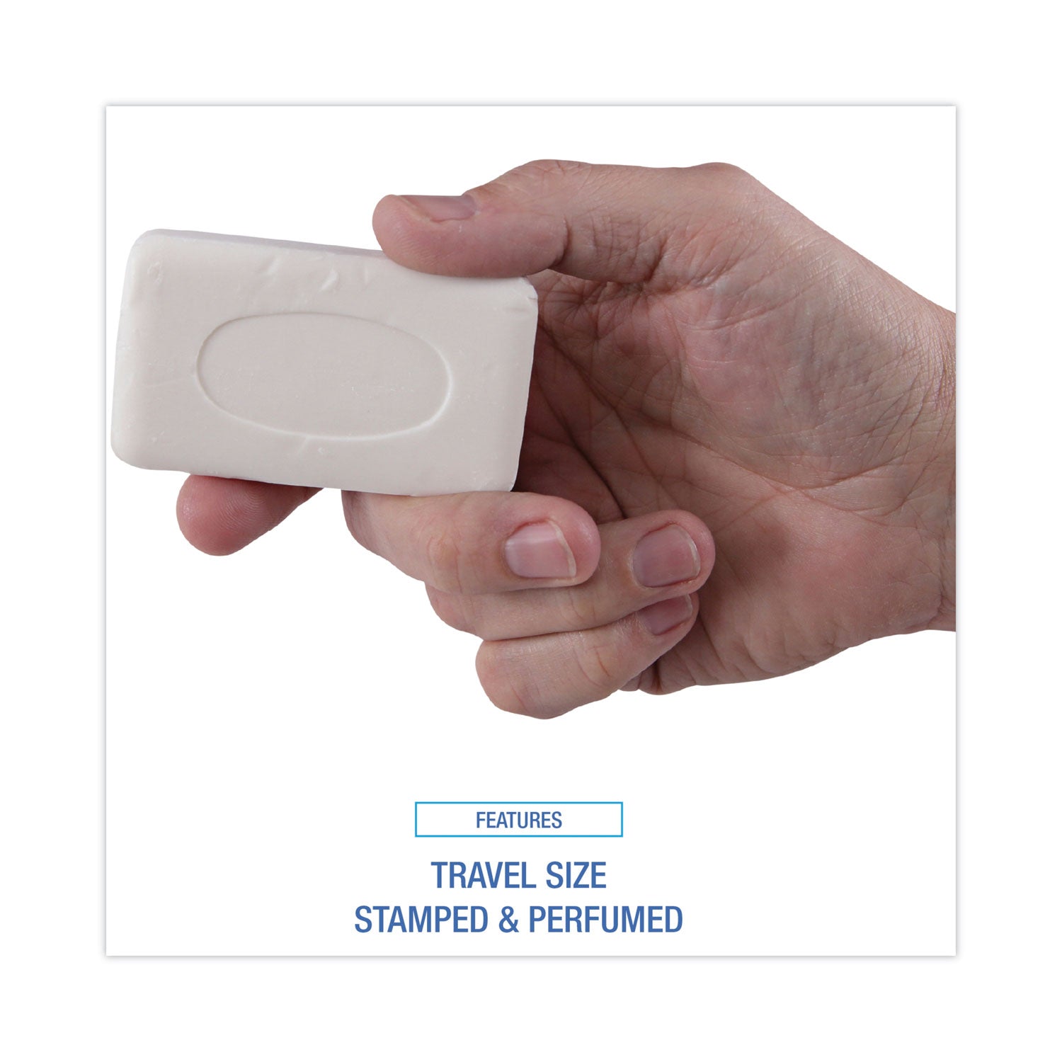 Boardwalk® Face and Body Amenity Soap, Paper Wrapped, Floral Scent, # 3 Bar, 144/Carton