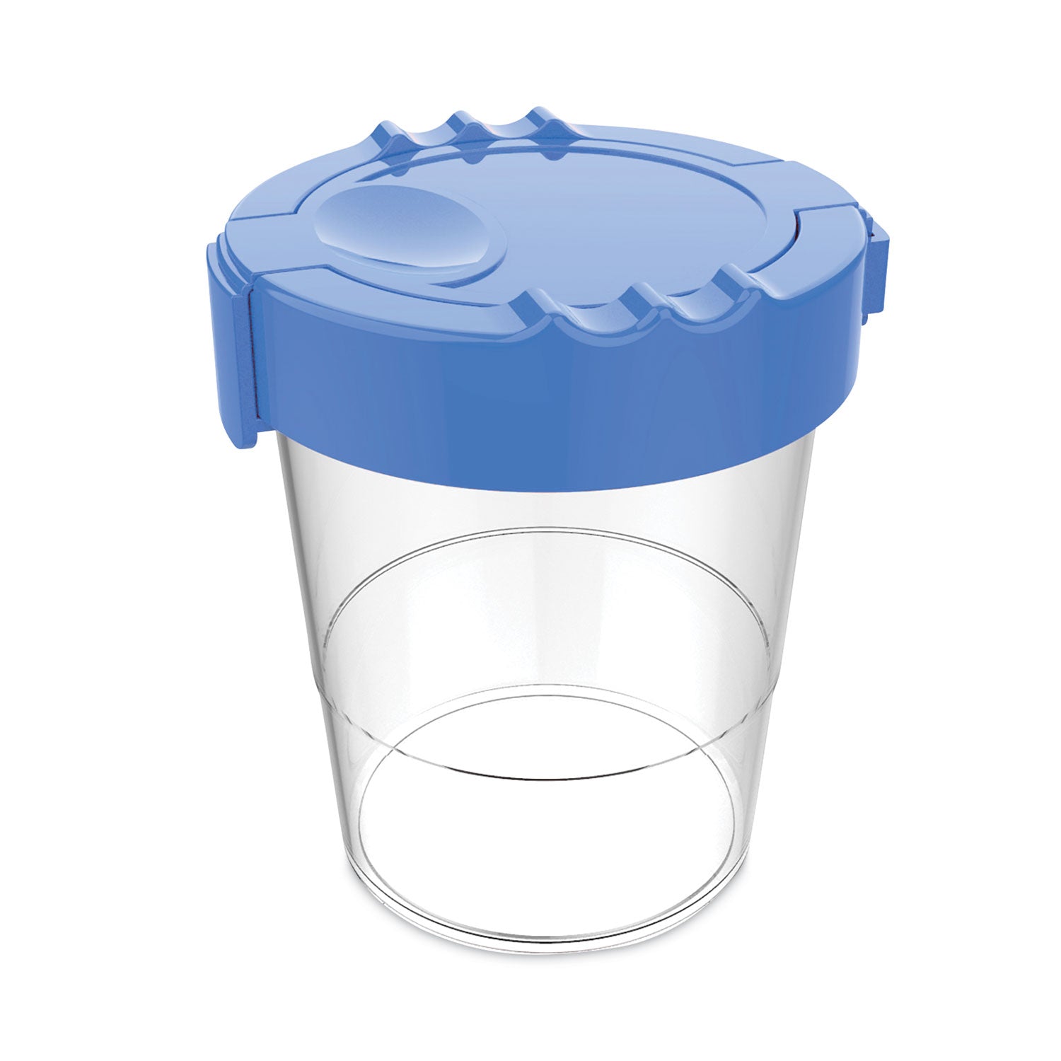 deflecto® Antimicrobial No Spill Paint Cup, 3.46 w x 3.93 h, Blue