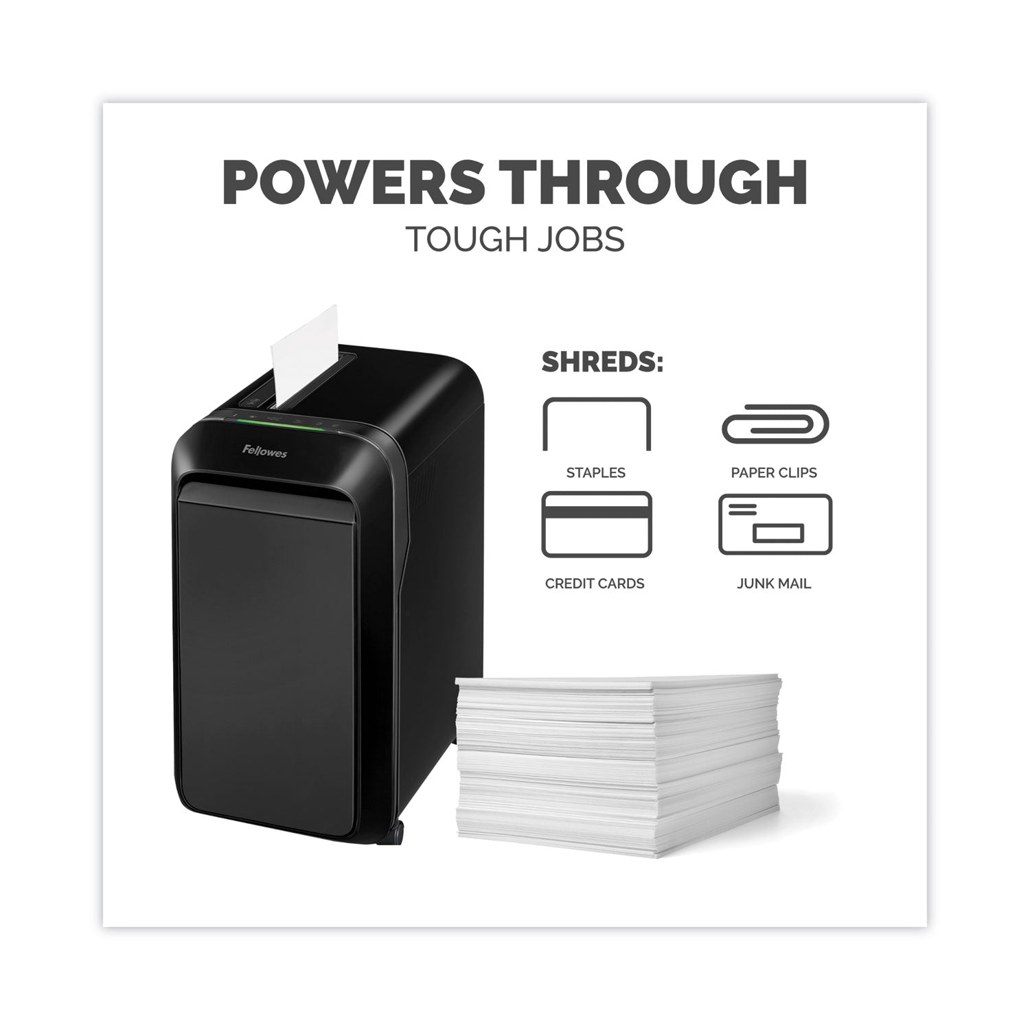 Fellowes® Powershred LX220 Micro-Cut Shredder, 20 Manual Sheet Capacity, Black