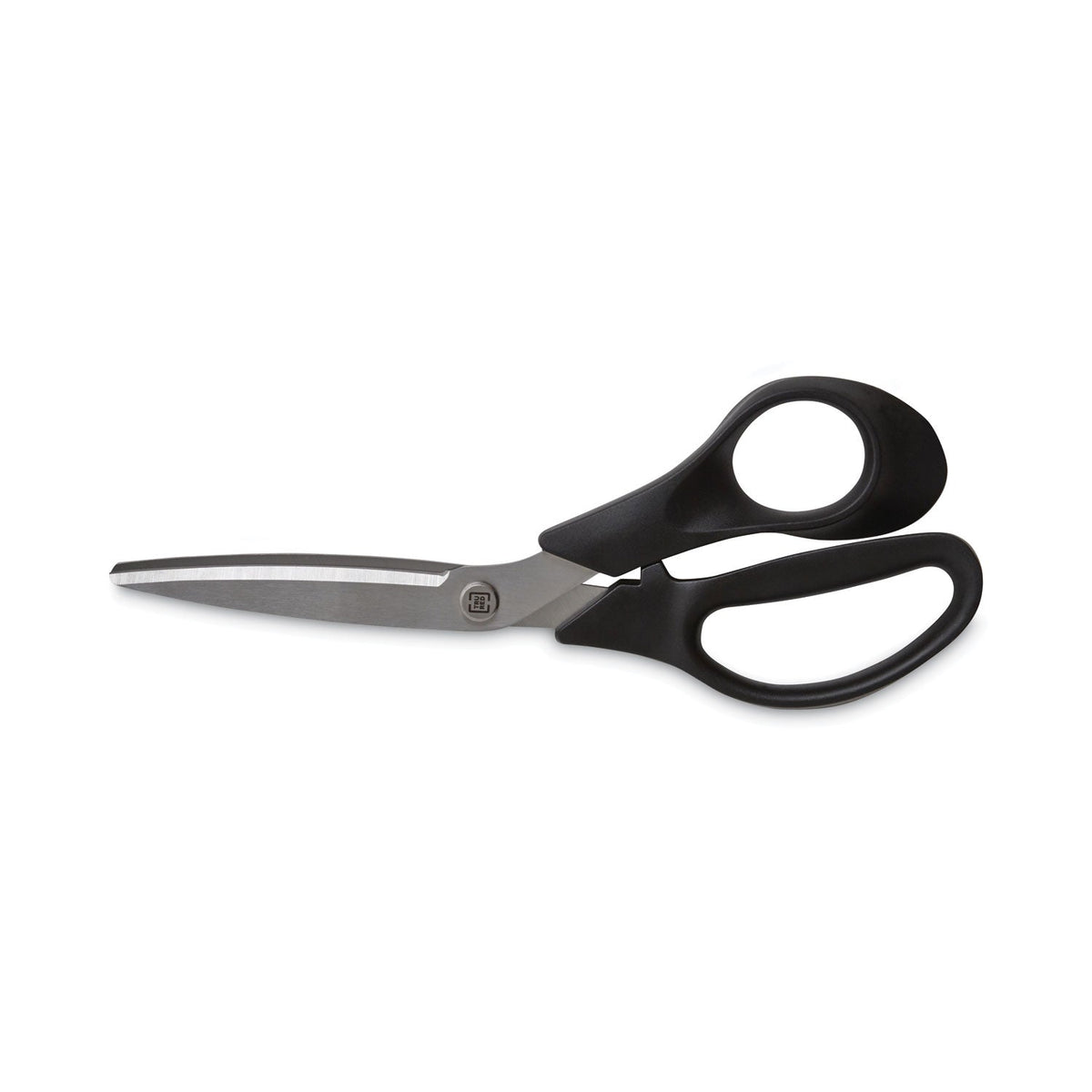 TRU RED™ Stainless Steel Scissors, 8" Long, 3.58" Cut Length, Offset Black Handle
