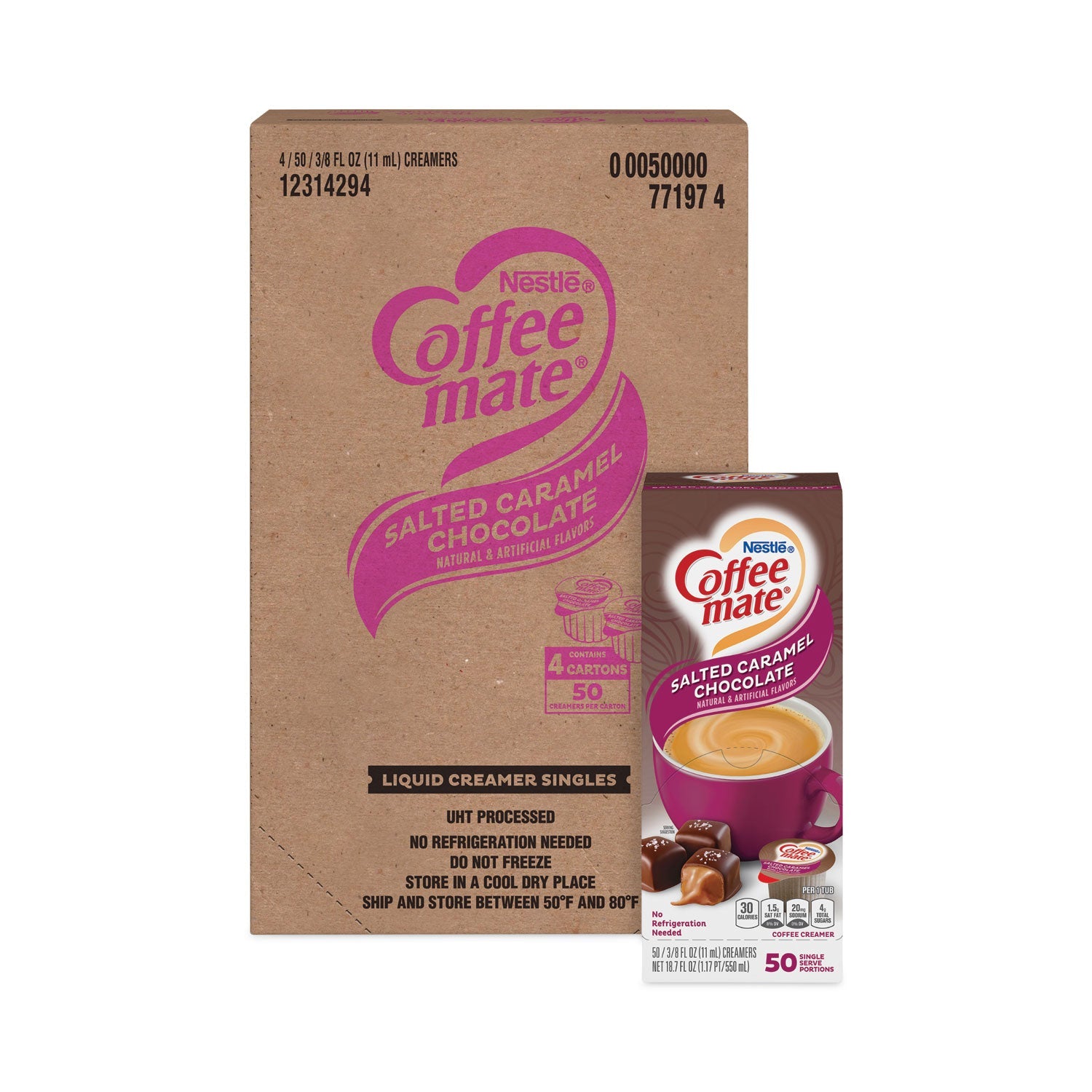 Liquid Coffee Creamer | Salted Caramel Choc, 200/Ctn