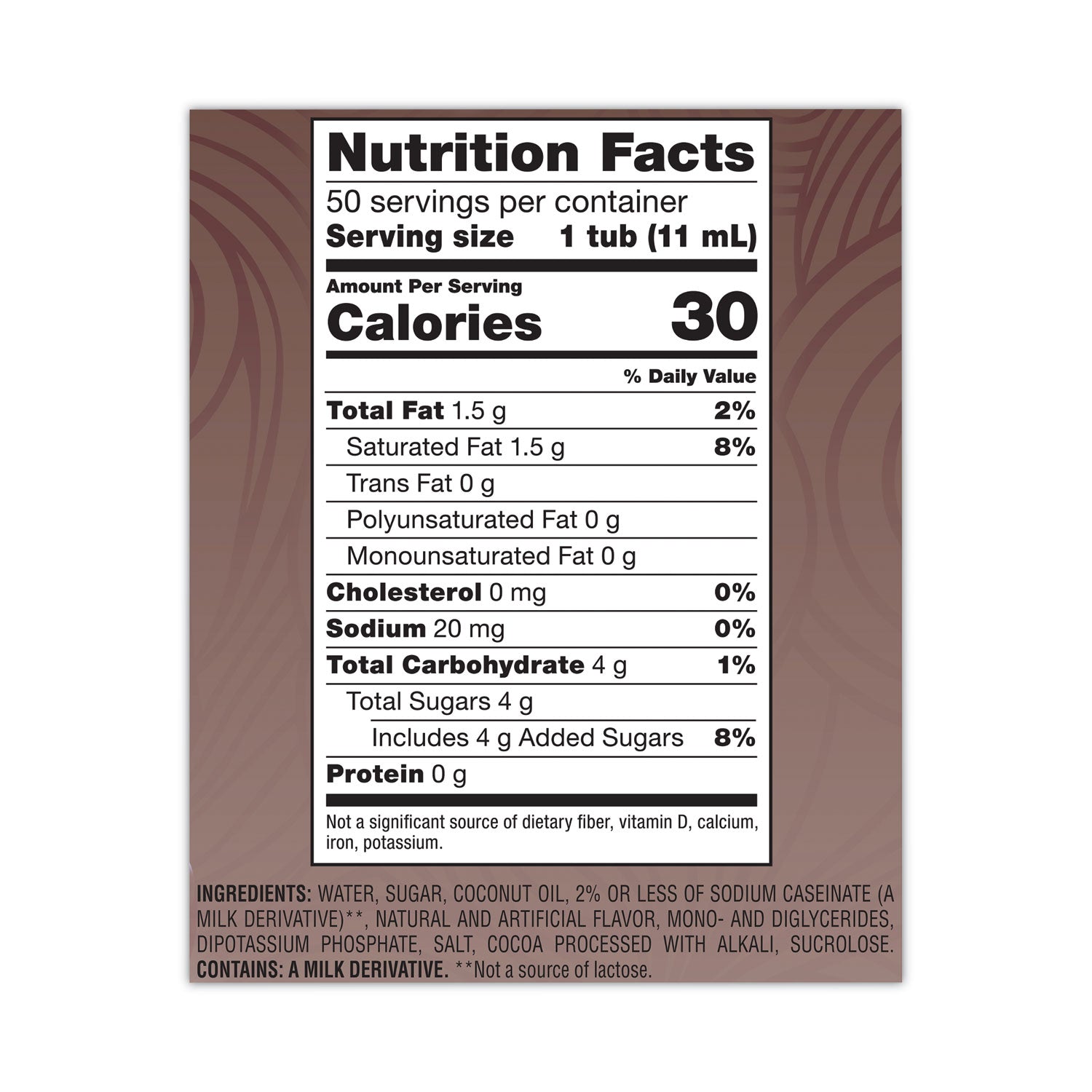 Coffee mate® Liquid Coffee Creamer, Salted Caramel Chocolate, 0.38 Oz Mini Cups, 50/box