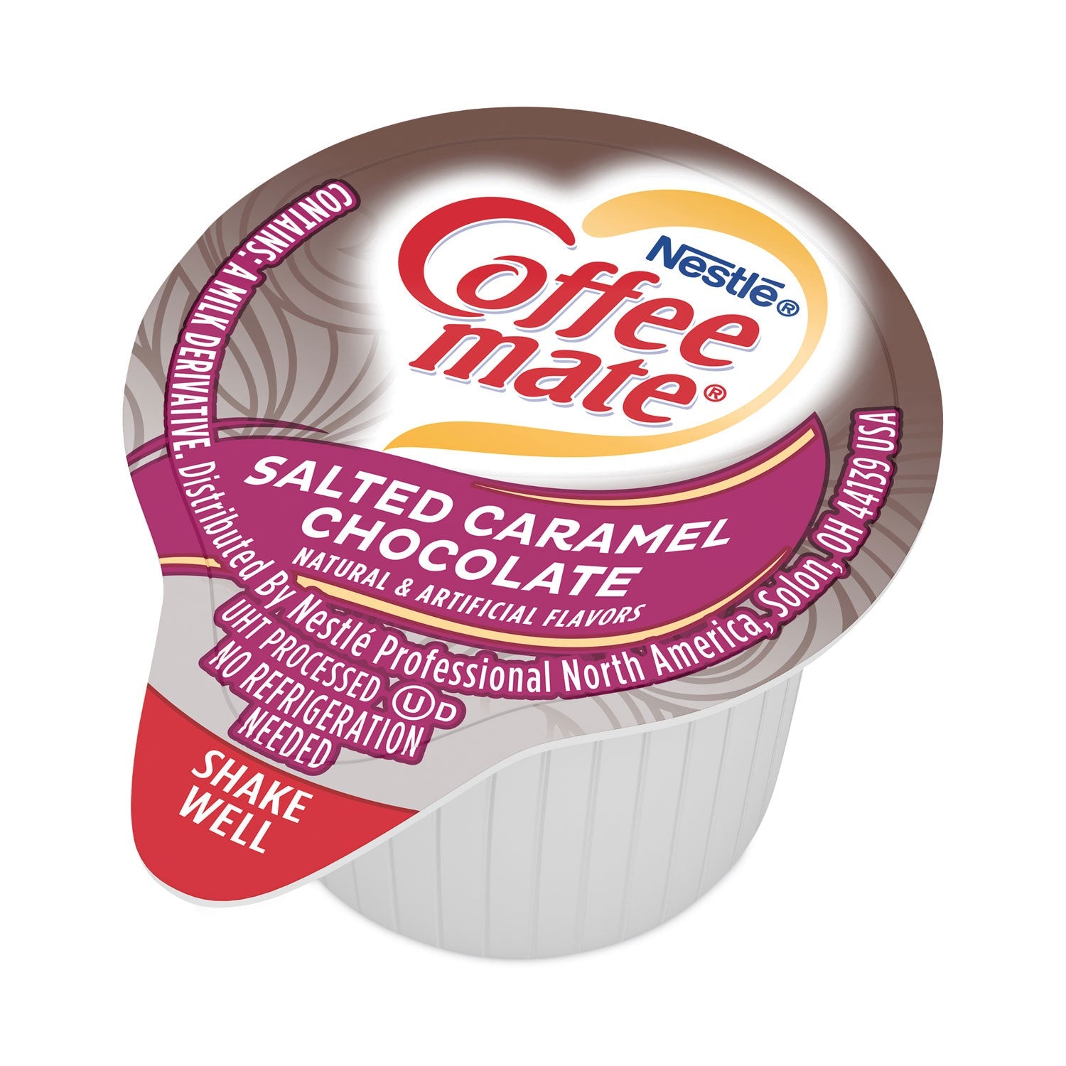Coffee mate® Liquid Coffee Creamer, Salted Caramel Chocolate, 0.38 Oz Mini Cups, 50/box