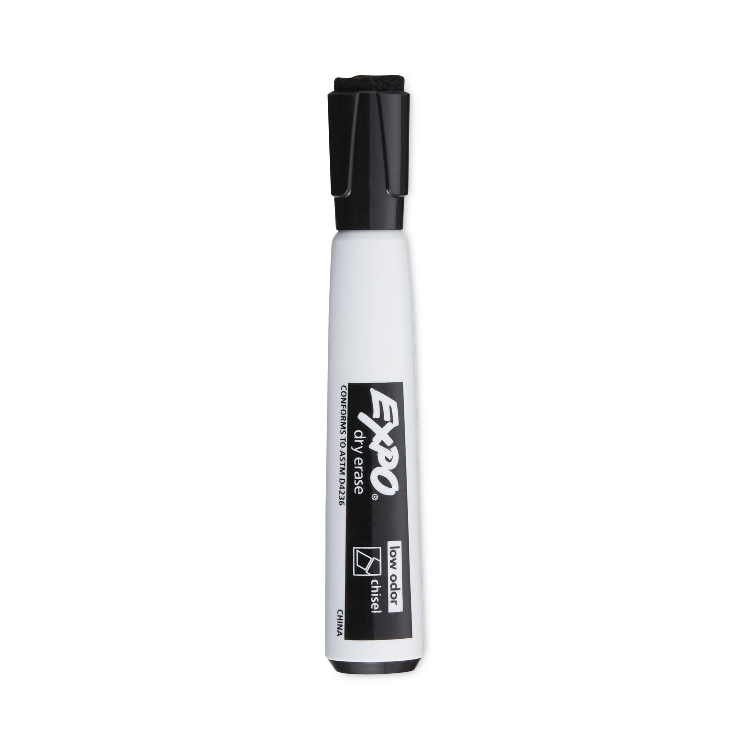 Magnetic Dry Erase Marker | Black, 4/Pack, EXPO®
