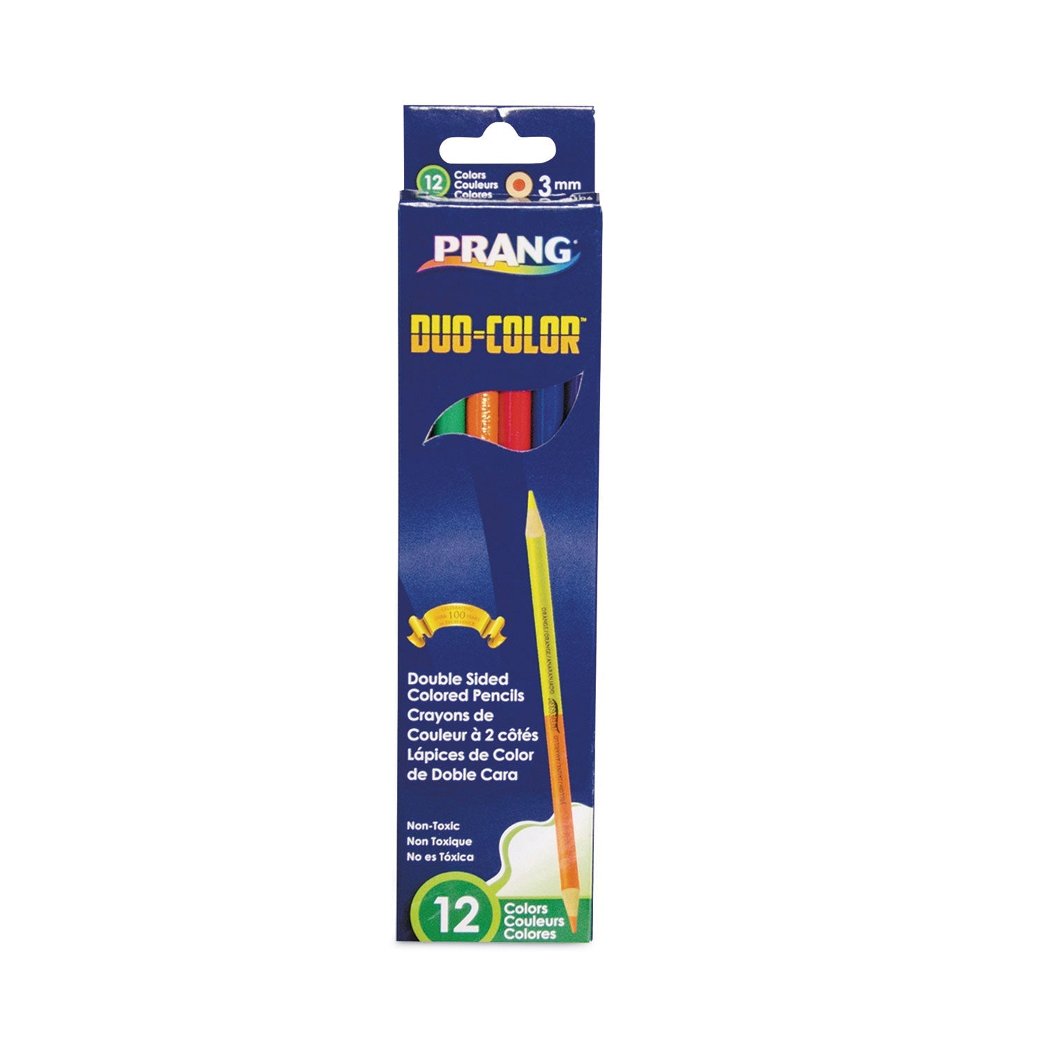 Prang® Duo-Color Colored Pencil Sets, 3 mm, Assorted Lead and Barrel Colors, 6/Pack
