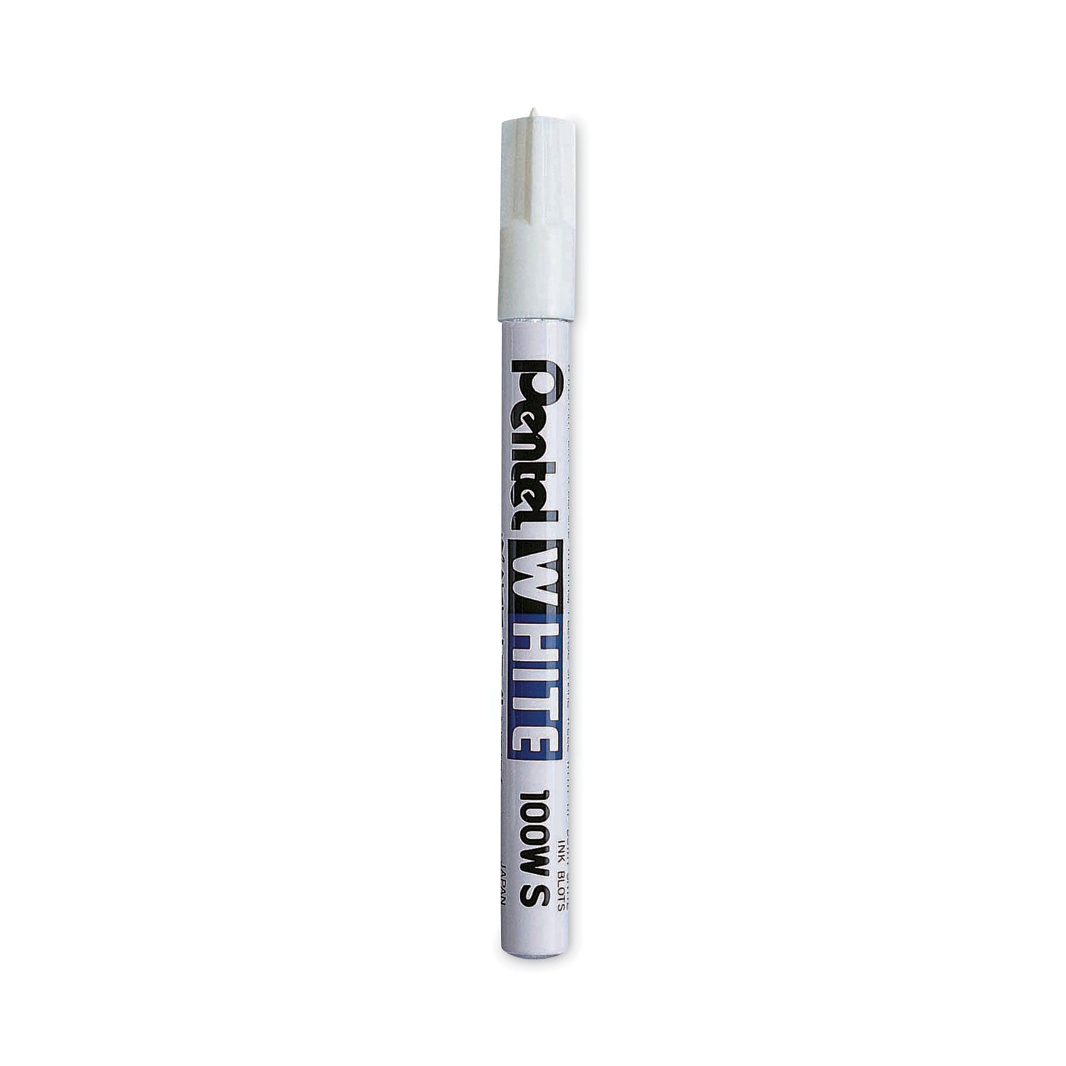 Pentel® White Permanent Marker, Fine Bullet Tip, White